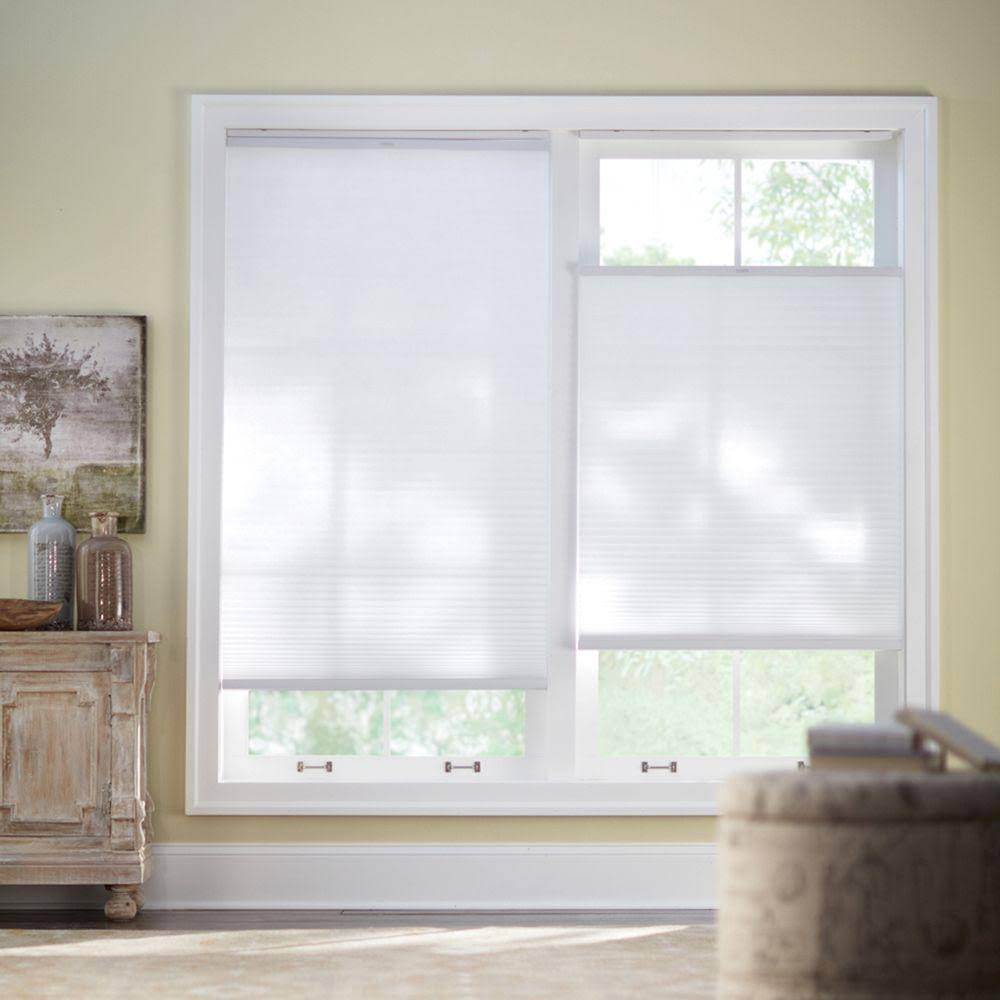 Home Decorators Collection Snow Drift 9/16 in. Top-Down Bottom-Up Cordless Cellular Shade - 35 in. W x 72 in. L (Actual Size 34. 4HKZP5_ED8E Home Decorators Collection Snow Drift 9/16 in. Top-Down Bottom-Up Cordless Cellular Shade - 35 in. W x 72 in. L (Actual Size 34. 4HKZP5_ED8E