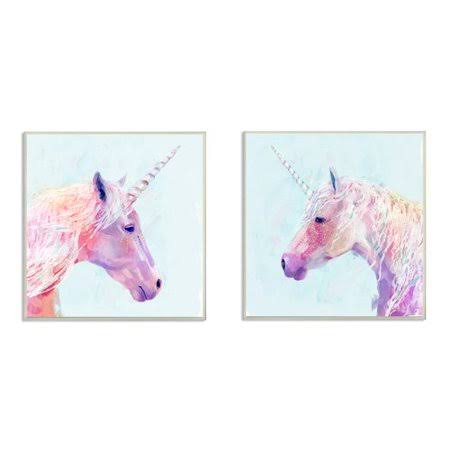 Zoomie Kids 'Mystic Unicorns Portraits' 2 Piece Acrylic Painting Print Set, 3KL0VO_82BY