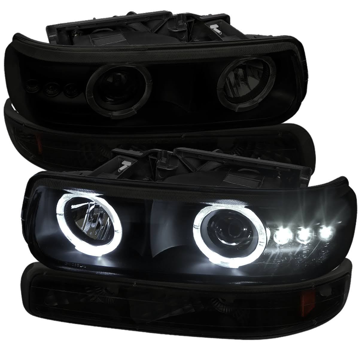 Spec-D Tuning 2LBLHP-SIV99SM-RS Chevy Silverado Amber Smoke RL874Y_JBG0 Spec-D Tuning 2LBLHP-SIV99SM-RS Chevy Silverado Amber Smoke RL874Y_JBG0