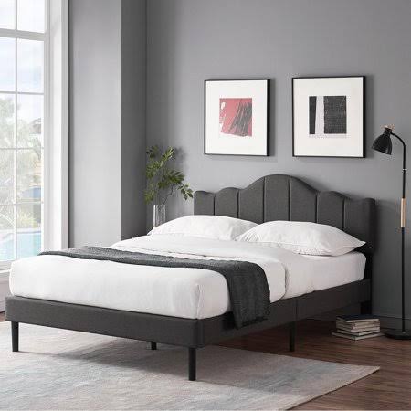 VECELO Height Adjustable Headboard Upholstered Platform Bed Frame Mattress Foundation, No Spring Box Need, Full, Dark UGZN9M_4PU9 VECELO Height Adjustable Headboard Upholstered Platform Bed Frame Mattress Foundation, No Spring Box Need, Full, Dark UGZN9M_4PU9