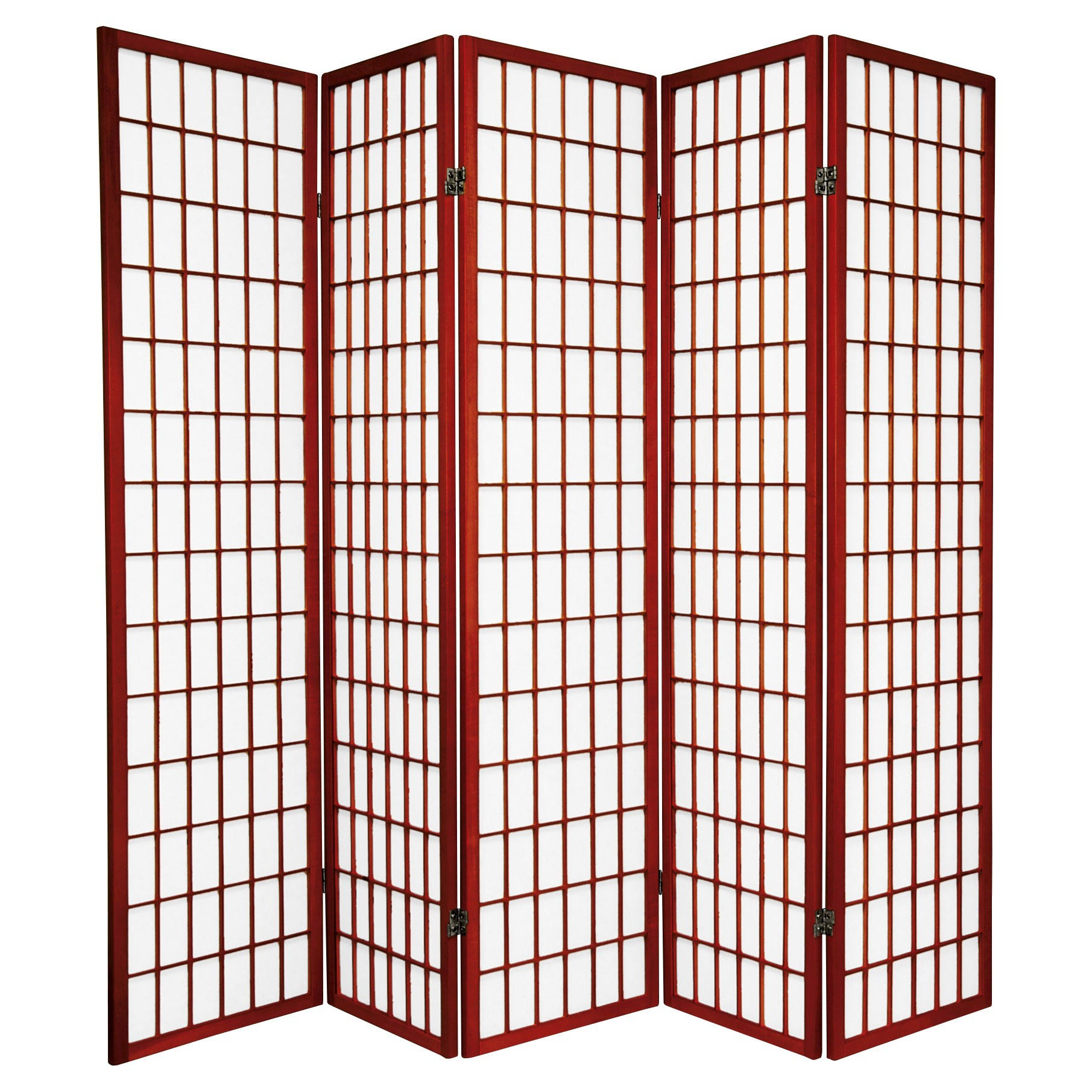 Oriental Furniture 6 ft Tall Window Pane Shoji Screen - 5 Panel - GKXNSJ_TFEO Oriental Furniture 6 ft Tall Window Pane Shoji Screen - 5 Panel - GKXNSJ_TFEO