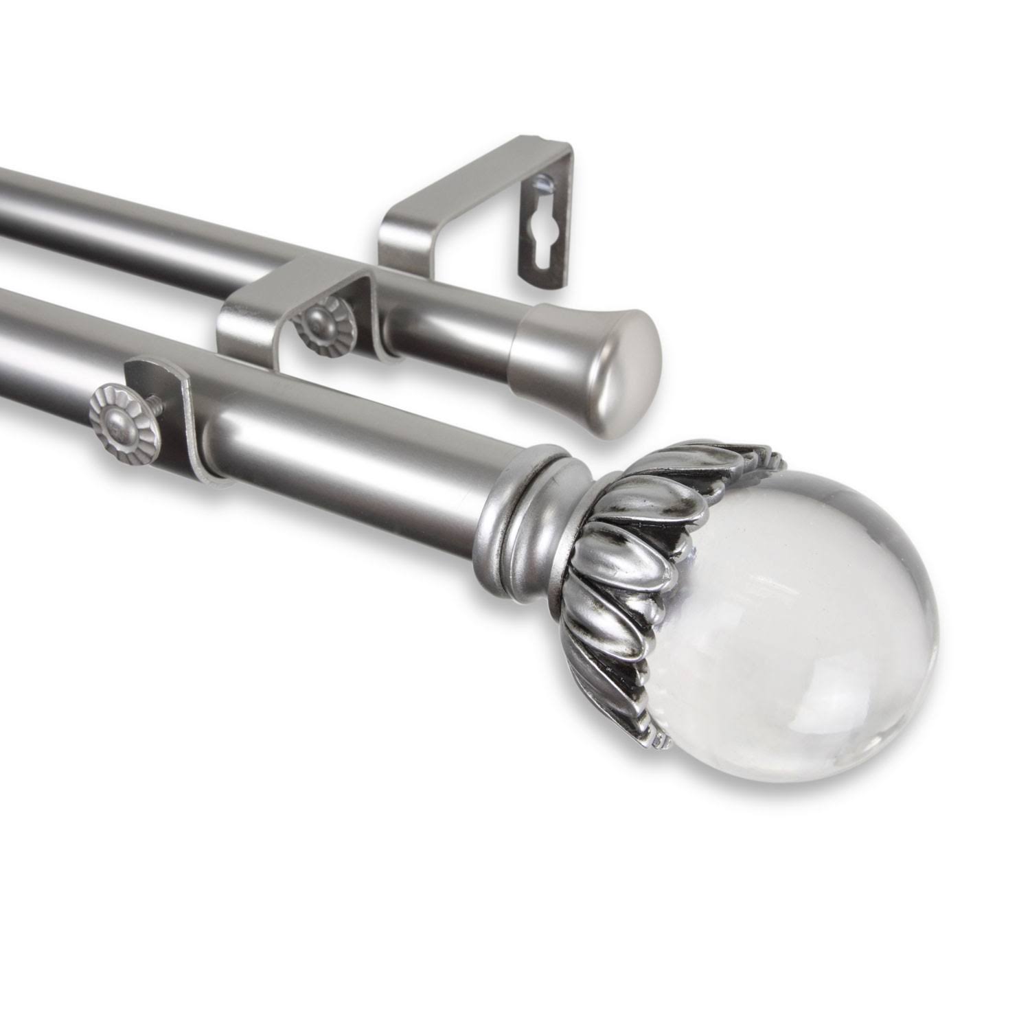 Rod Desyne Pixie Double Curtain ROD; Satin A6VYUC_ZB4N Rod Desyne Pixie Double Curtain ROD; Satin A6VYUC_ZB4N