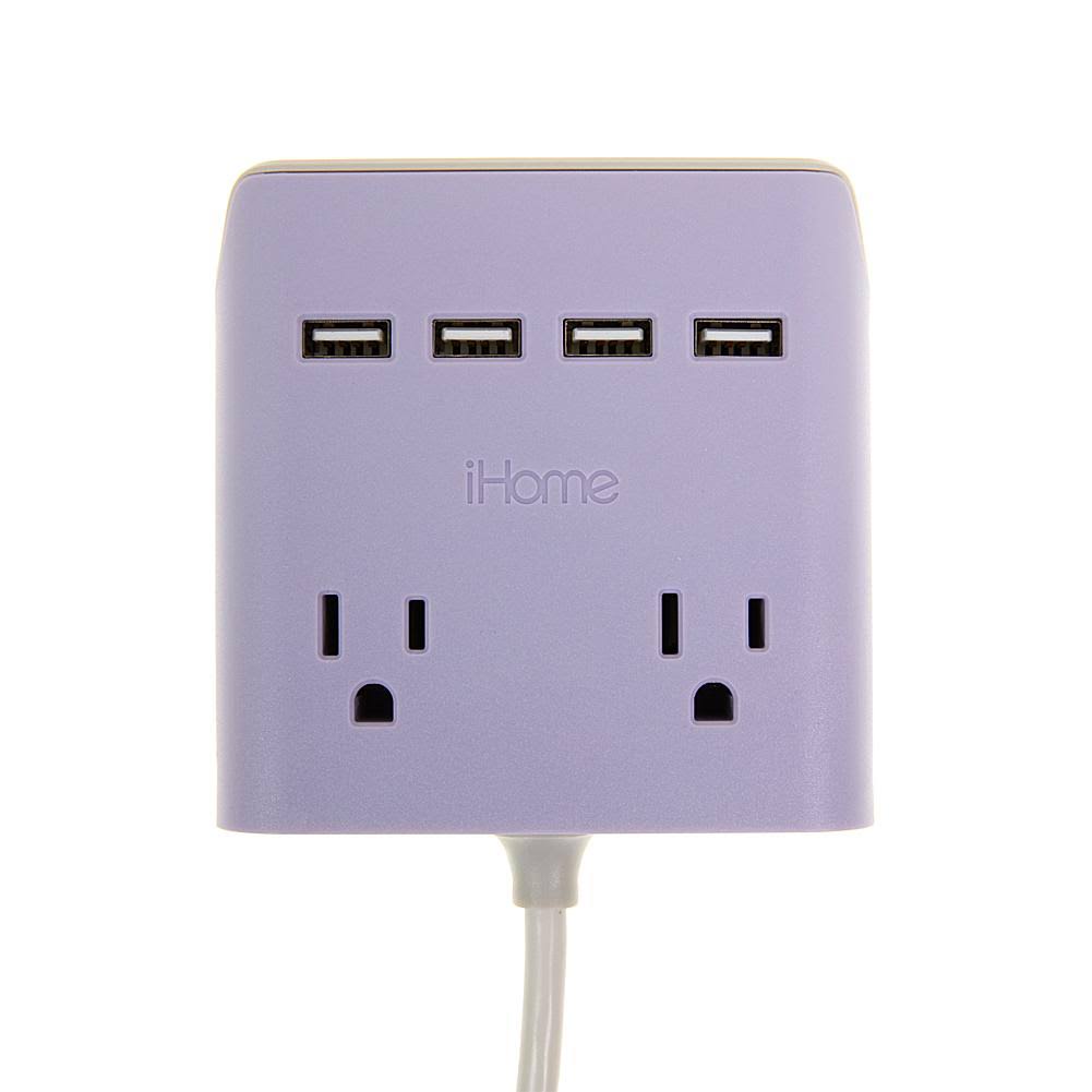 Ihome Power Reach 2-Outlet and 4-USB Port Extension Cord - YDHUV7_WDHX Ihome Power Reach 2-Outlet and 4-USB Port Extension Cord - YDHUV7_WDHX