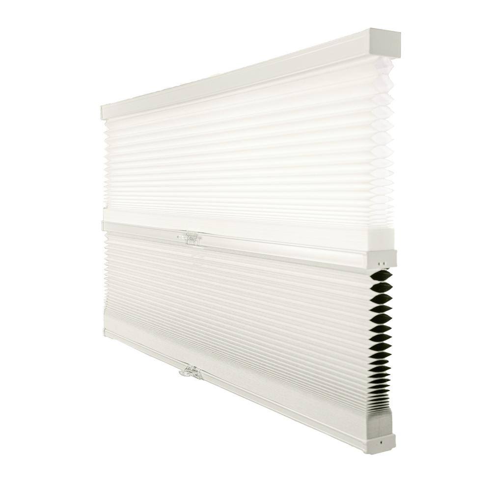 Chicology Cut-to-Width White Dove 9/16 in. Light Filtering and Privacy Cordless Cellular Shade - 37 in. W x 48 in. L, White SY0TAG_QOQ7