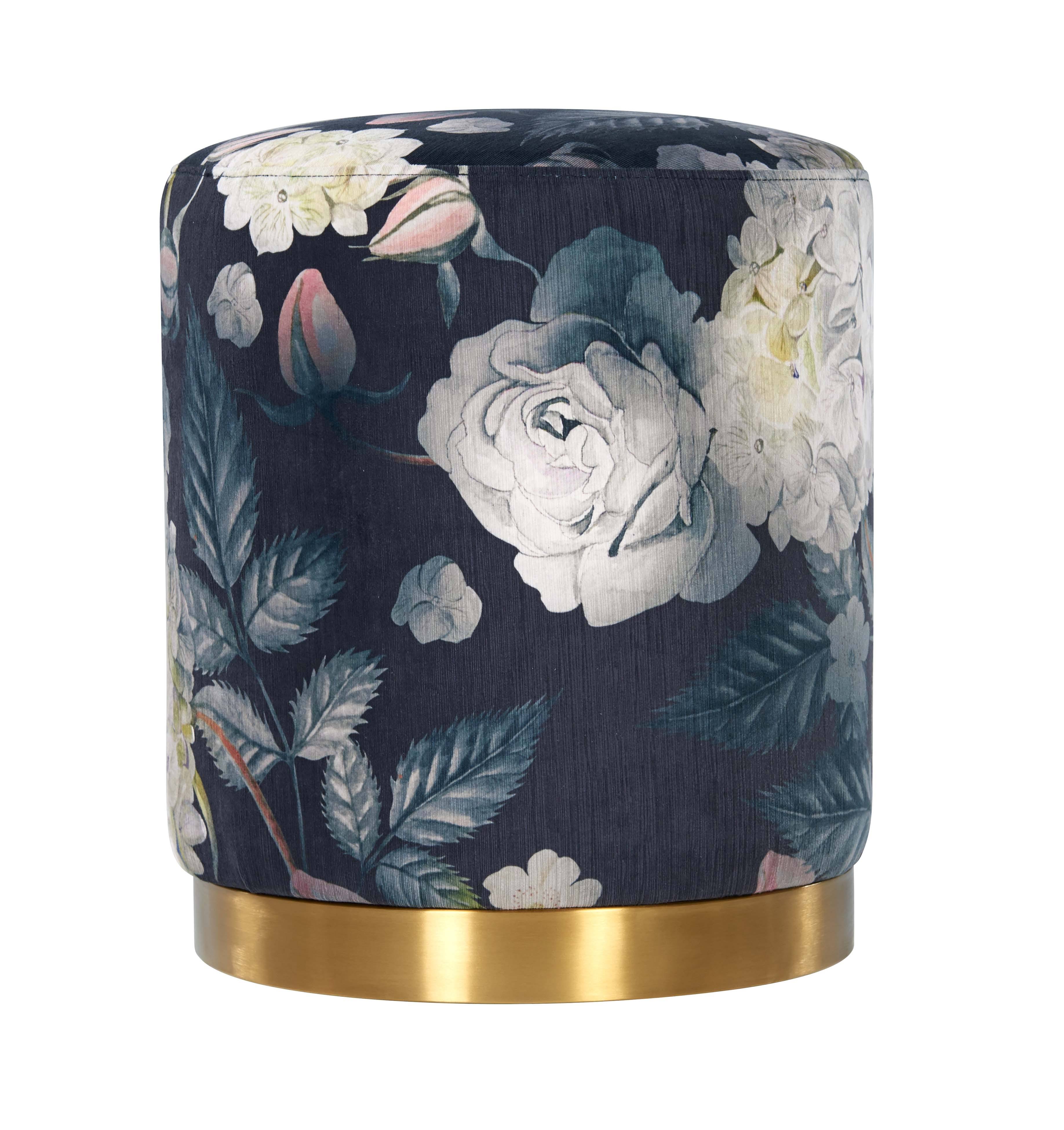 TOV Furniture Opal Floral Velvet Gold Base S074VE_GKPU TOV Furniture Opal Floral Velvet Gold Base S074VE_GKPU