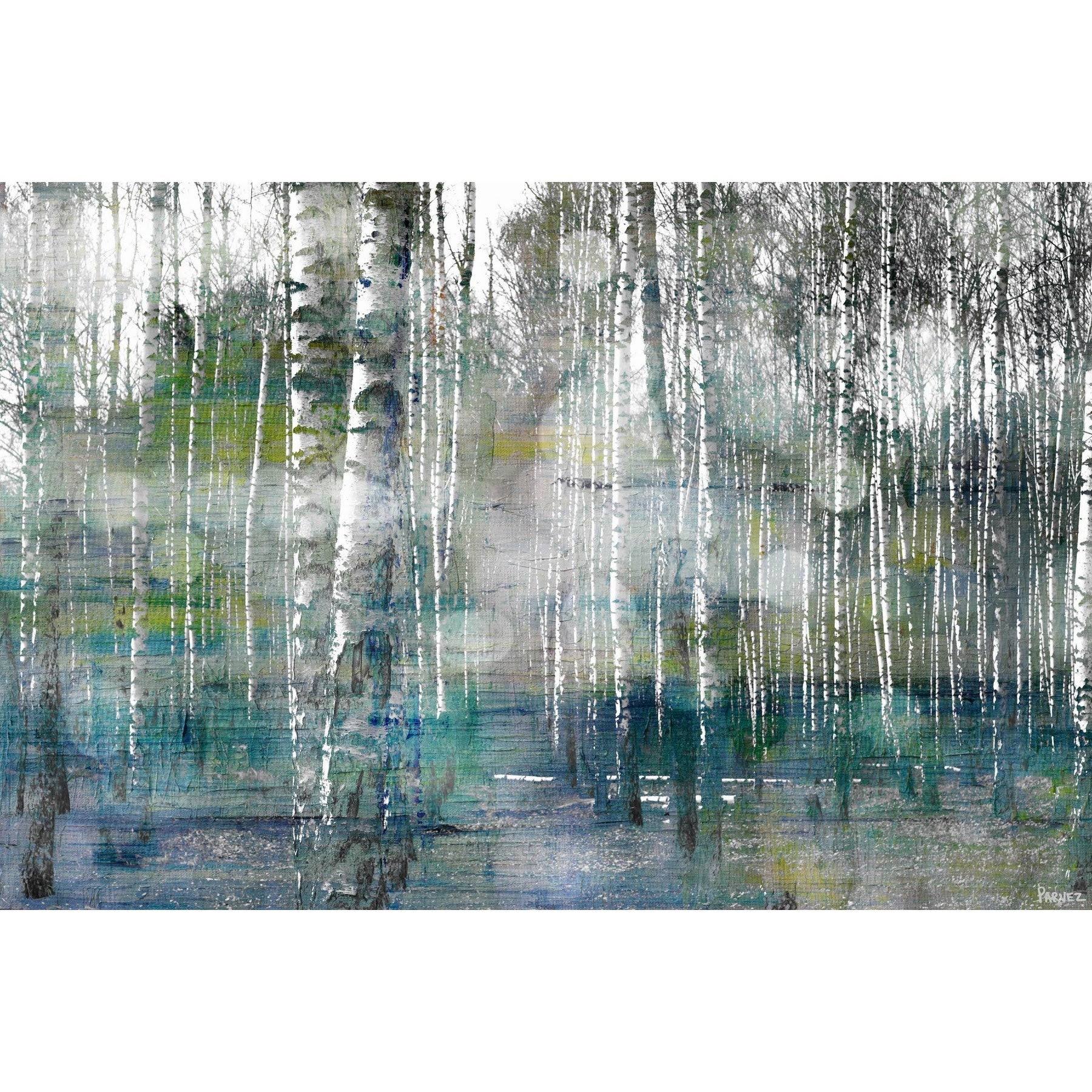 Tree Trunk Lights Painting Print on Wrapped Canvas, Size: 30 inch x 20 inch, UCJKRT_IZ5G