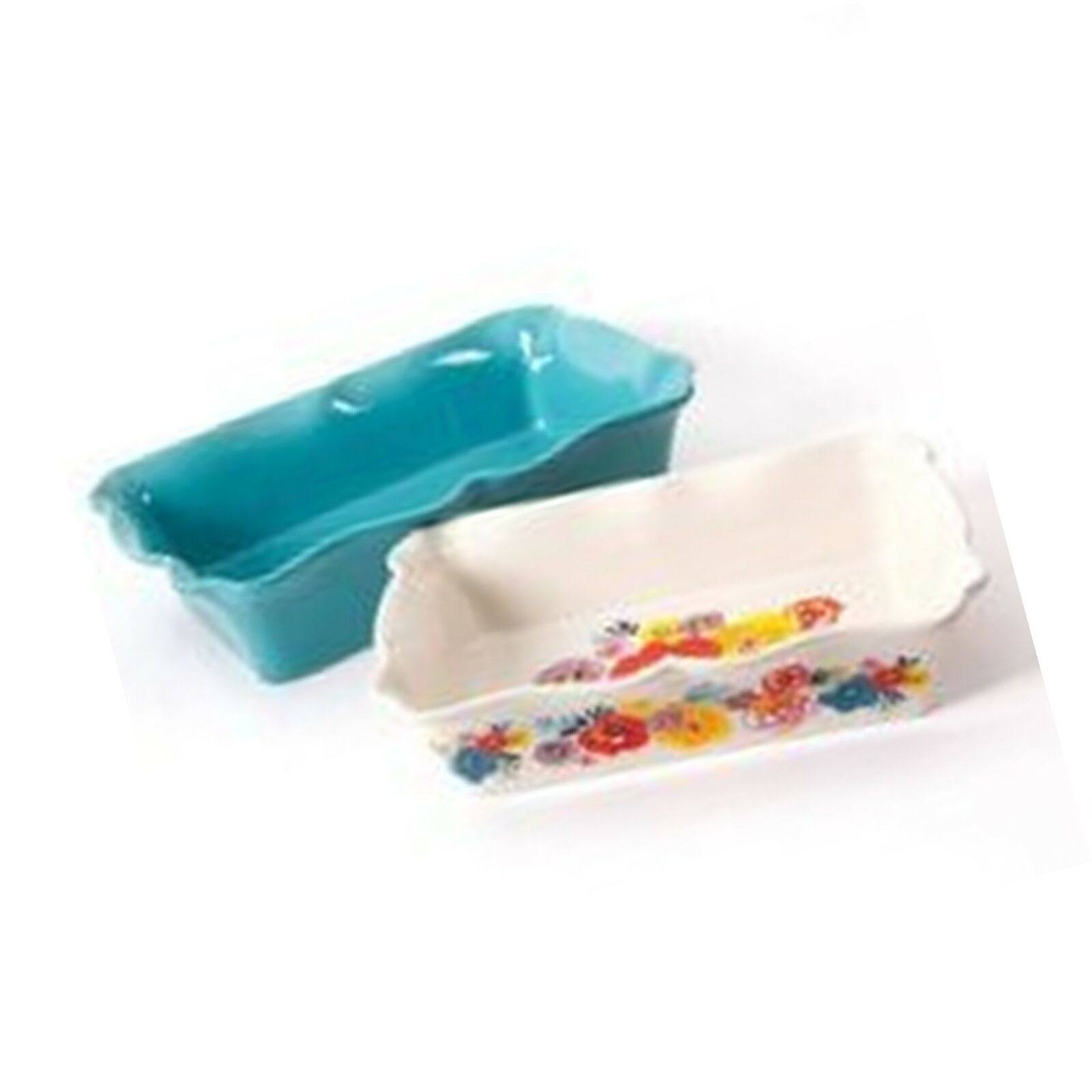 The Pioneer Woman Flea Market 2-Piece Decorated Rectangular Ruffle Top Ceramic KKUYRV_S9NX The Pioneer Woman Flea Market 2-Piece Decorated Rectangular Ruffle Top Ceramic KKUYRV_S9NX