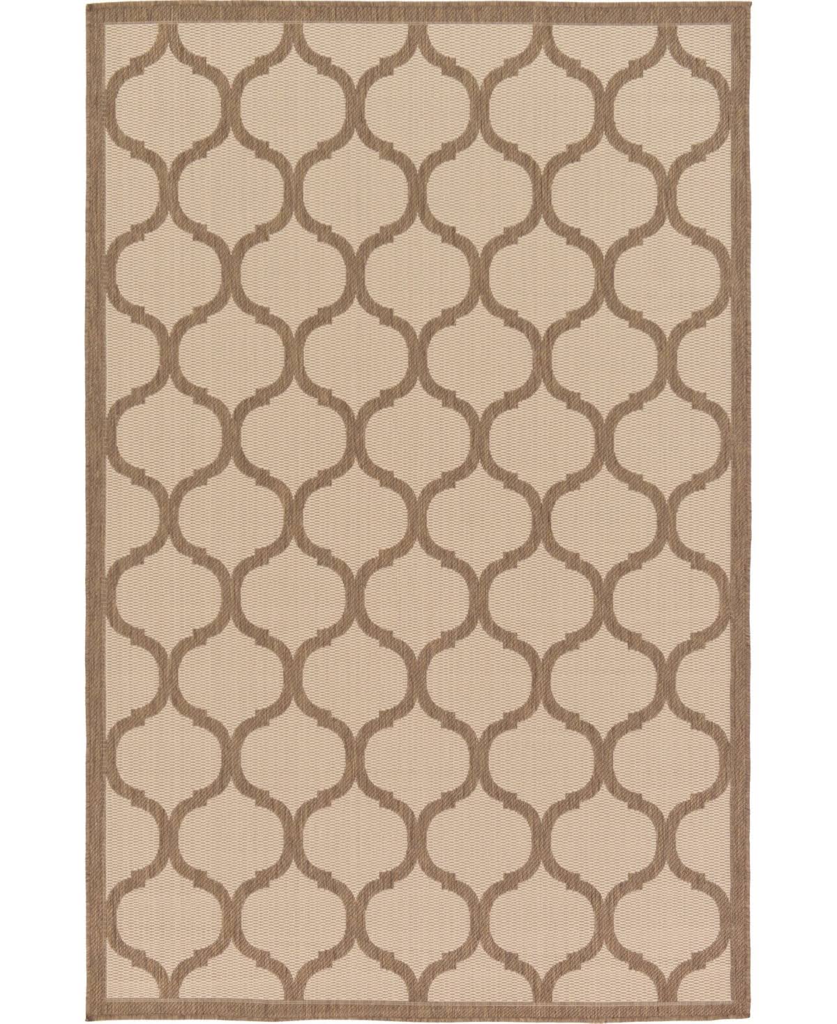 Unique Loom Outdoor Moroccan Beige 5' 3 x 8' 0 Area Rug, LUMX64_BIYI Unique Loom Outdoor Moroccan Beige 5' 3 x 8' 0 Area Rug, LUMX64_BIYI