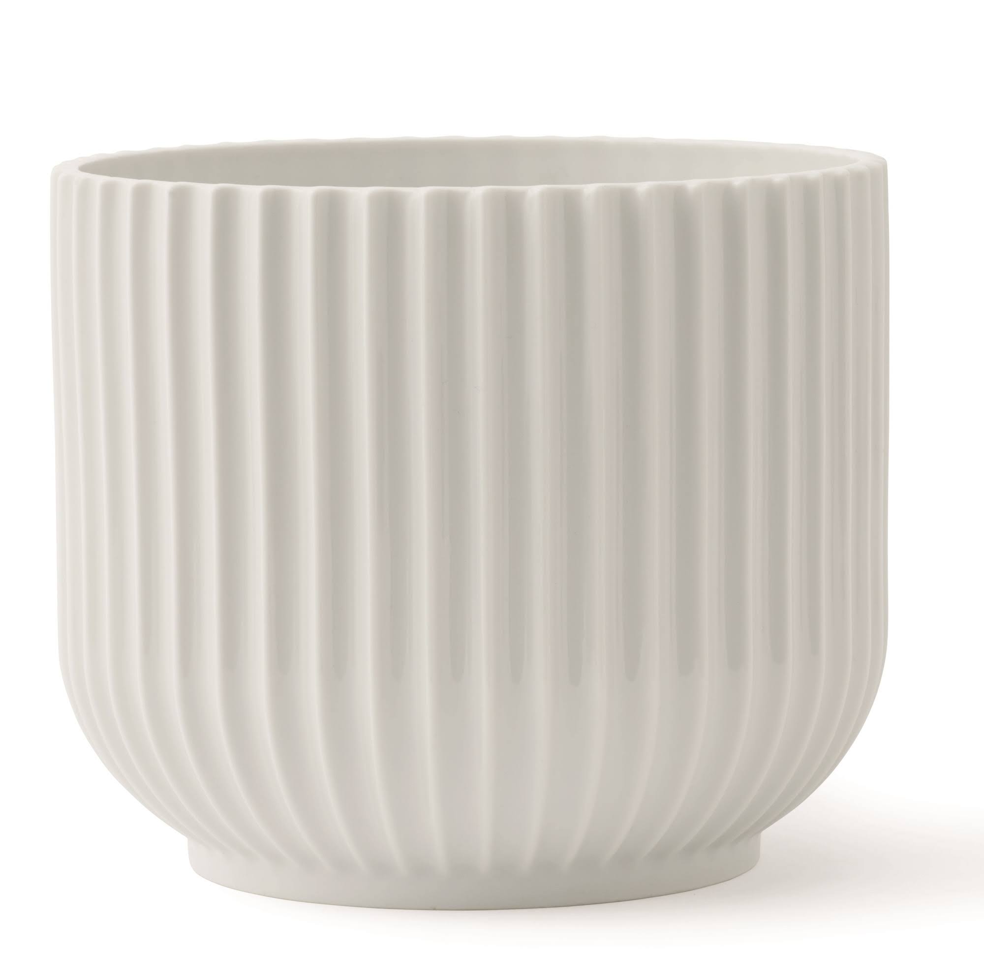 Lyngby Porcelain Flower Pot, Medium, V3YSUH_4TPC Lyngby Porcelain Flower Pot, Medium, V3YSUH_4TPC