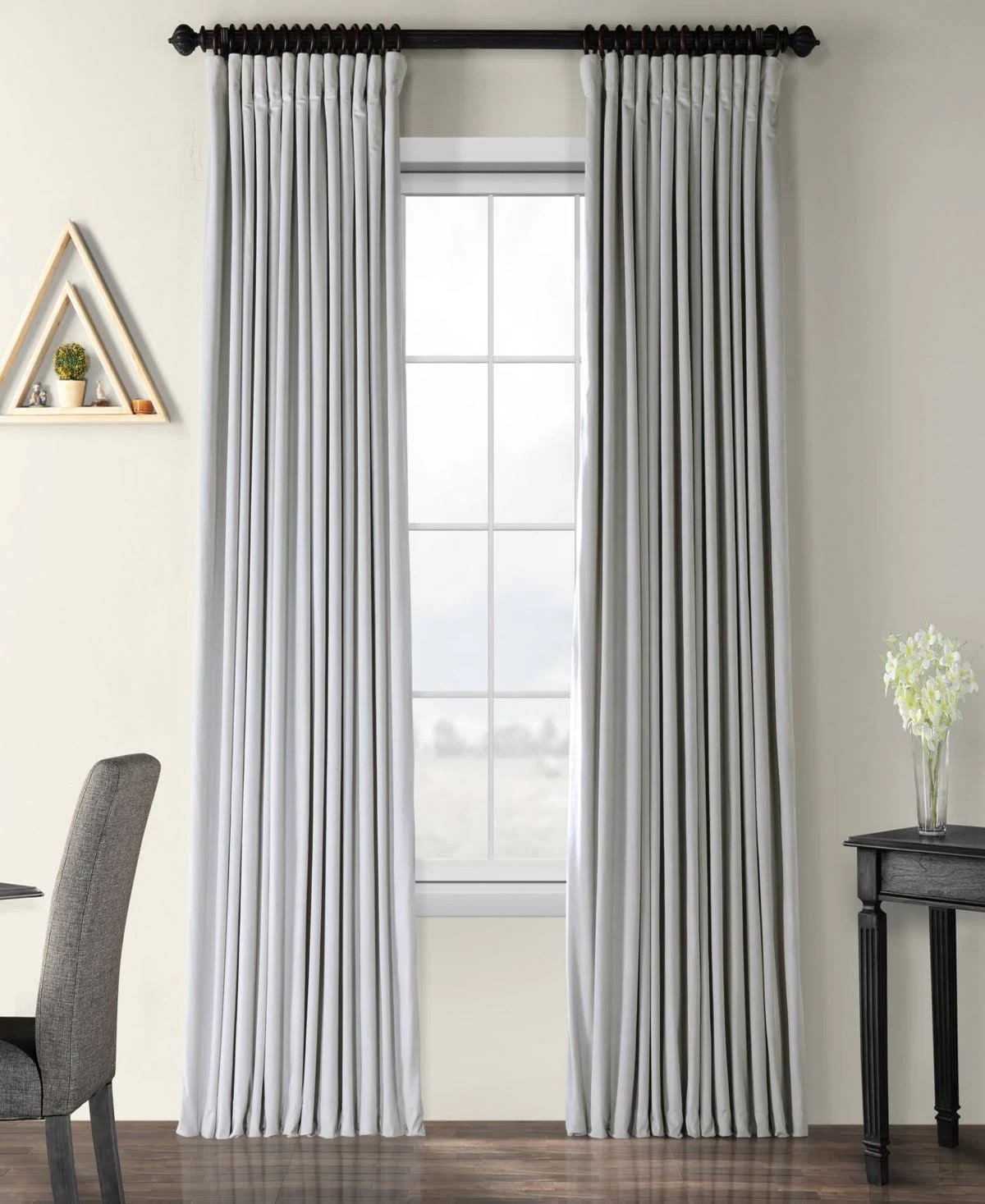 Vpch-Vet160401-84 Signature Doublewide Blackout Velvet Curtain,Reflection Grey,100 x KEMXI3_JWAJ Vpch-Vet160401-84 Signature Doublewide Blackout Velvet Curtain,Reflection Grey,100 x KEMXI3_JWAJ