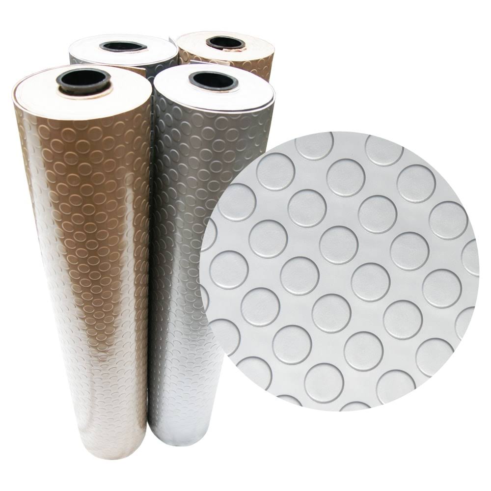 Rubber-Cal Coin Grip Metallic PVC Flooring, Beige, 2.5mm x 4' x 15' Q1QLDE_ZFDE Rubber-Cal Coin Grip Metallic PVC Flooring, Beige, 2.5mm x 4' x 15' Q1QLDE_ZFDE