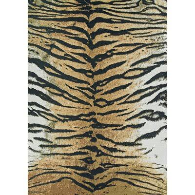 Ehren Animal Print New Gold Indoor / Outdoor Area Rug Bungalow Rose Rug Size: Rectangle 5'3  Y2B1RD_PMGV