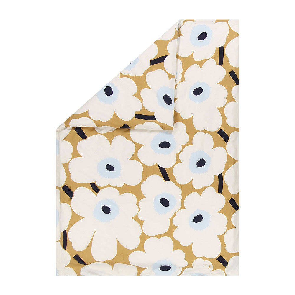 Marimekko - Unikko Duvet Cover - Beige/Ecru/Blue - UII0NN_ZLRU Marimekko - Unikko Duvet Cover - Beige/Ecru/Blue - UII0NN_ZLRU