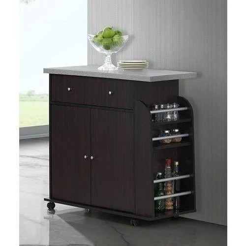 Hodedah Kitchen Cart with Spice Rack Towel Rack, Y8WVUR_RMMR Hodedah Kitchen Cart with Spice Rack Towel Rack, Y8WVUR_RMMR