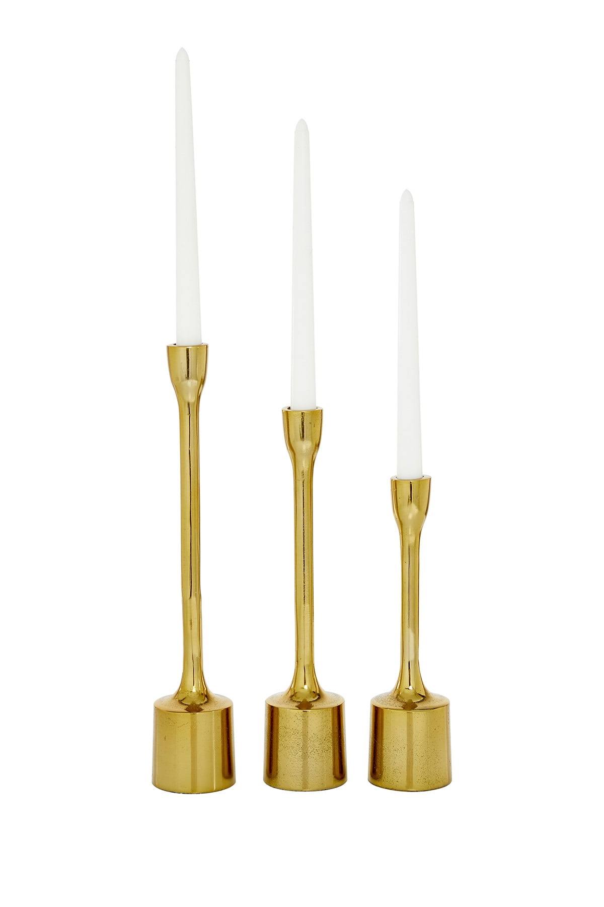 CosmoLiving by Cosmopolitan Gold Aluminum Candle Holder (Set of 3) WLQUBH_ORNG CosmoLiving by Cosmopolitan Gold Aluminum Candle Holder (Set of 3) WLQUBH_ORNG