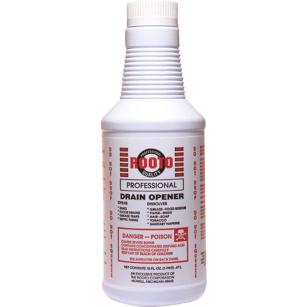 Rooto Corporation Professional Liquid Drain Cleaner - 12 pack, 16 fl oz QWC01B_MZM4 Rooto Corporation Professional Liquid Drain Cleaner - 12 pack, 16 fl oz QWC01B_MZM4
