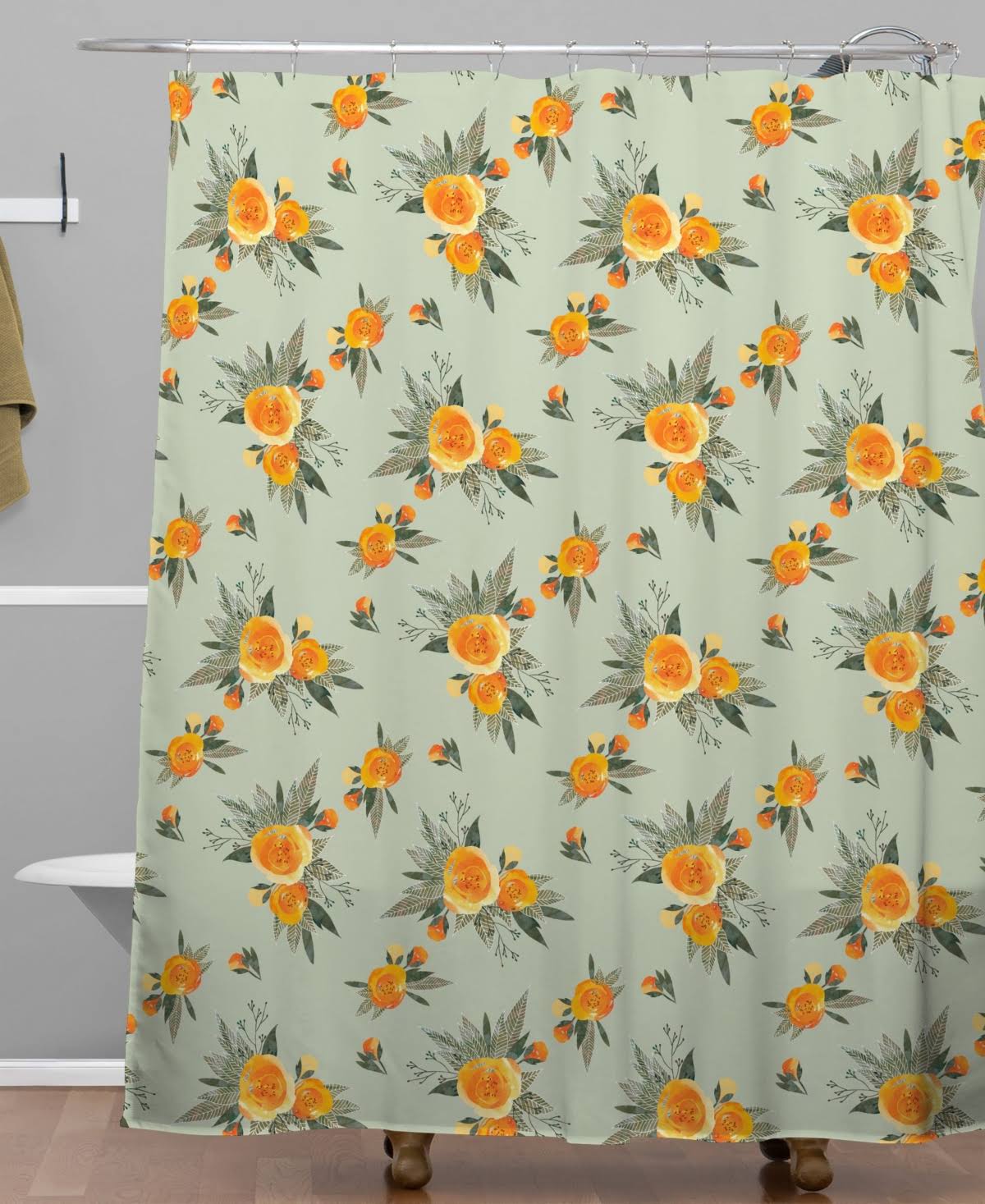 Deny Designs Iveta Abolina Tangerine Burst Shower Curtain - S2YUBH_PCBQ