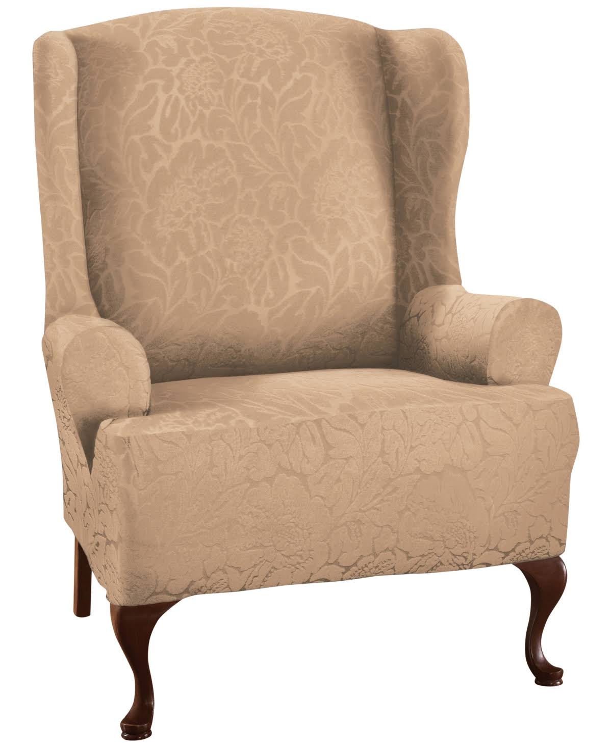 Stretch Sensations Stretch Floral Wing Chair Slipcover 8WHHGQ_10B2 Stretch Sensations Stretch Floral Wing Chair Slipcover 8WHHGQ_10B2
