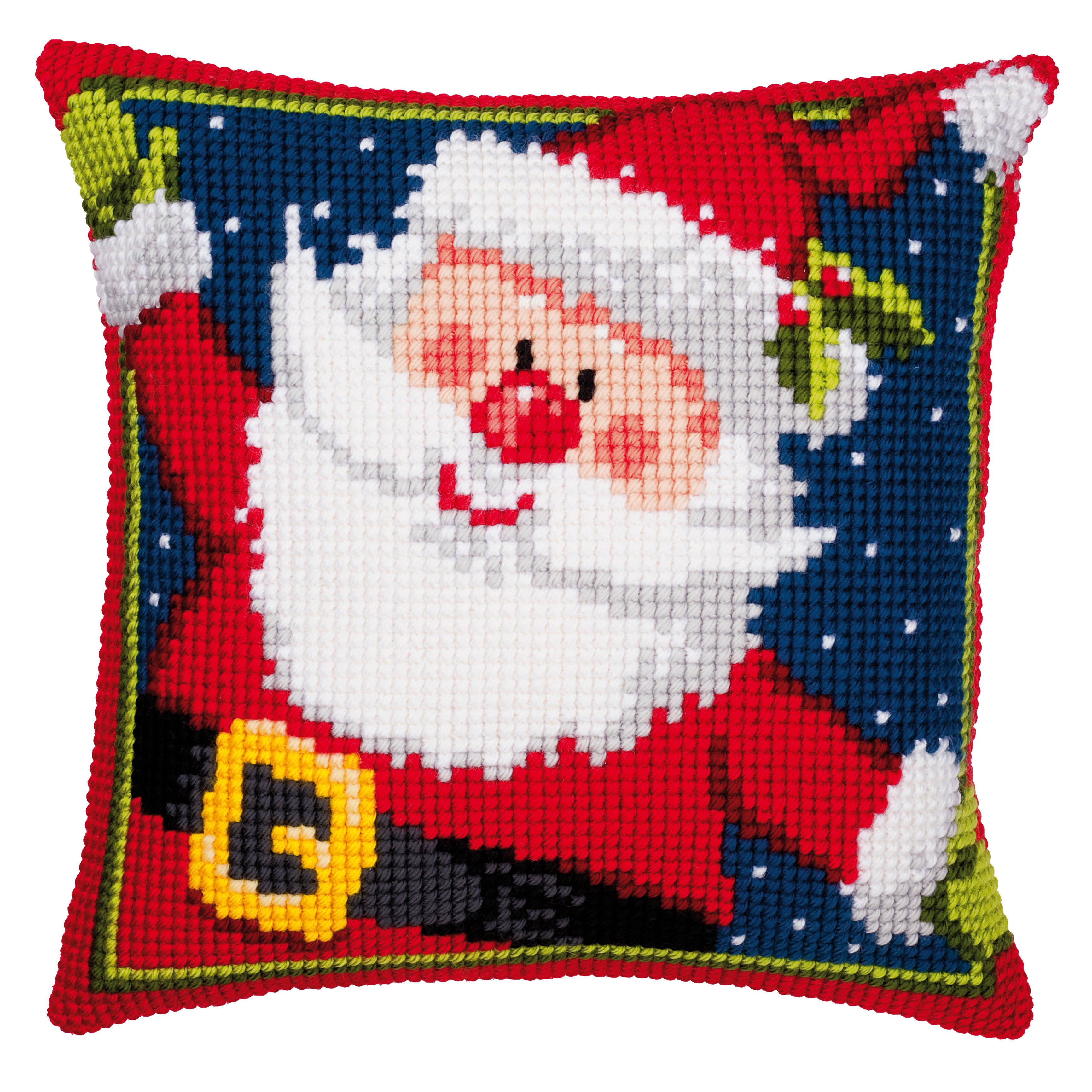 Vervaco Father Christmas Cross Stitch CUSHION, Multi-XLI4QX_I3YK Vervaco Father Christmas Cross Stitch CUSHION, Multi-XLI4QX_I3YK
