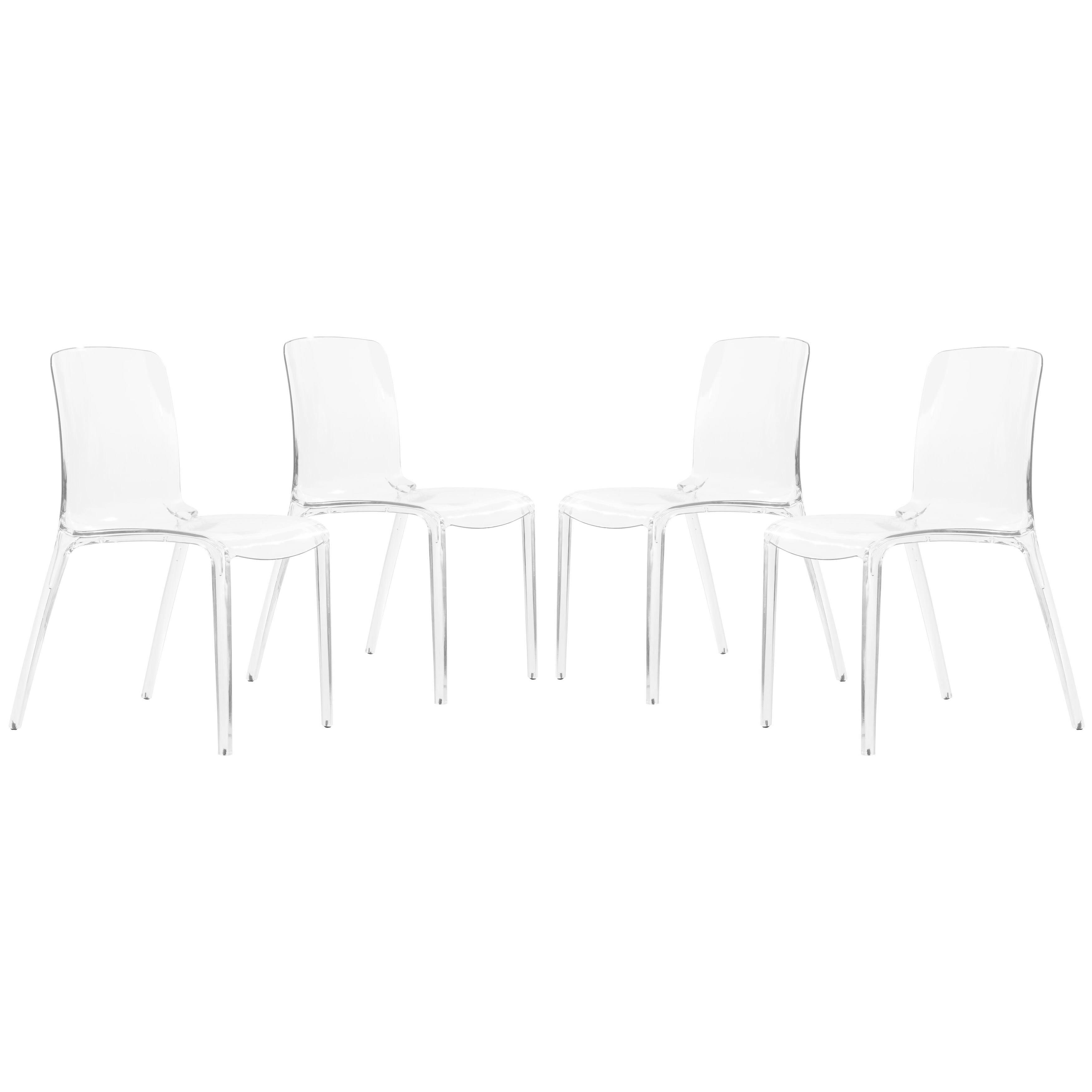 LeisureMod Cresco Molded Eiffel Side Chair with Gold Base - Set of 2-Color Transparent ZN4PDE_GECY