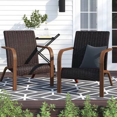 Woodstock Patio Chair Zipcode Design Color Dark Brown/NJYVZR_RXO9 Woodstock Patio Chair Zipcode Design Color Dark Brown/NJYVZR_RXO9