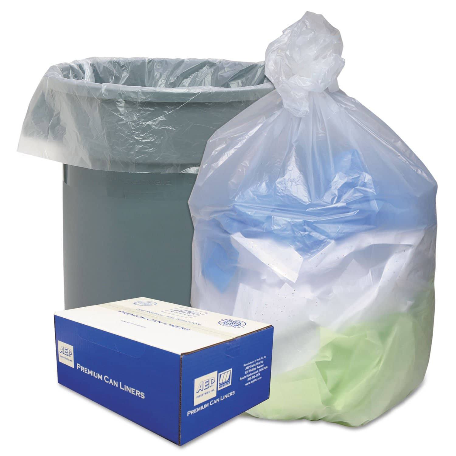 Ultra Plus High Density Can Liners 56gal 16 Microns 43 x 48 Natural 200/M9ZV4D_08O7