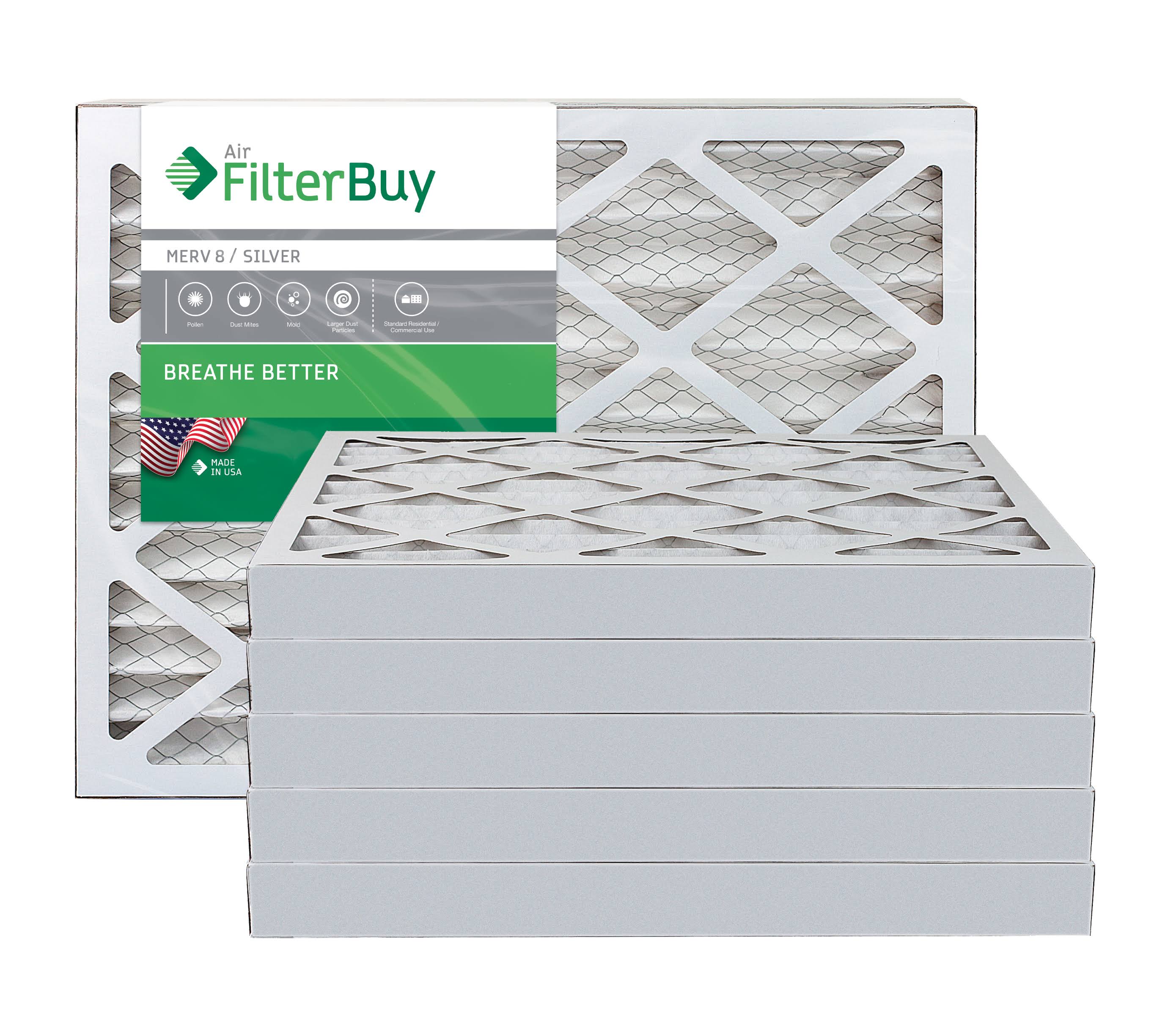 AFB Silver MERV 8 12x24x2 Pleated AC Furnace Air Filter. Pack of 6 Filters. 100% produced in The USA. GFW1TN_9KHL AFB Silver MERV 8 12x24x2 Pleated AC Furnace Air Filter. Pack of 6 Filters. 100% produced in The USA. GFW1TN_9KHL