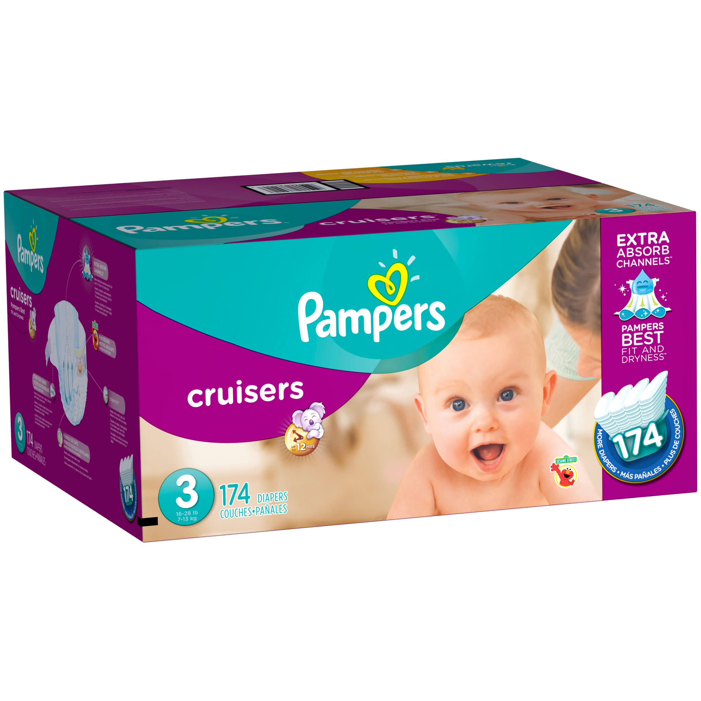 Pampers Cruisers Diapers Size 3, 174 NYK5HV_ELP9 Pampers Cruisers Diapers Size 3, 174 NYK5HV_ELP9