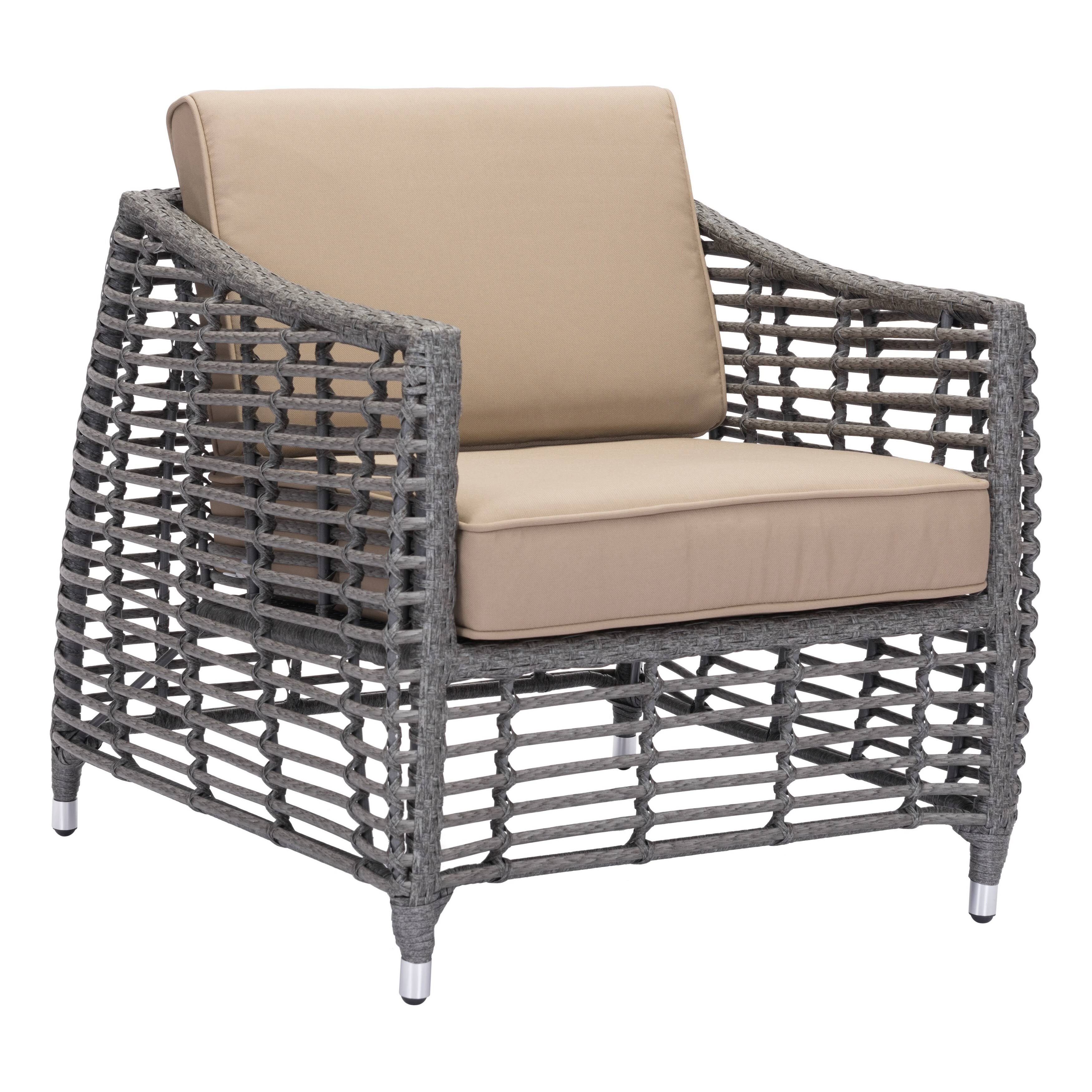 Zuo Modern Trek Beach Arm Chair Gray GXNWUF_RSCF Zuo Modern Trek Beach Arm Chair Gray GXNWUF_RSCF