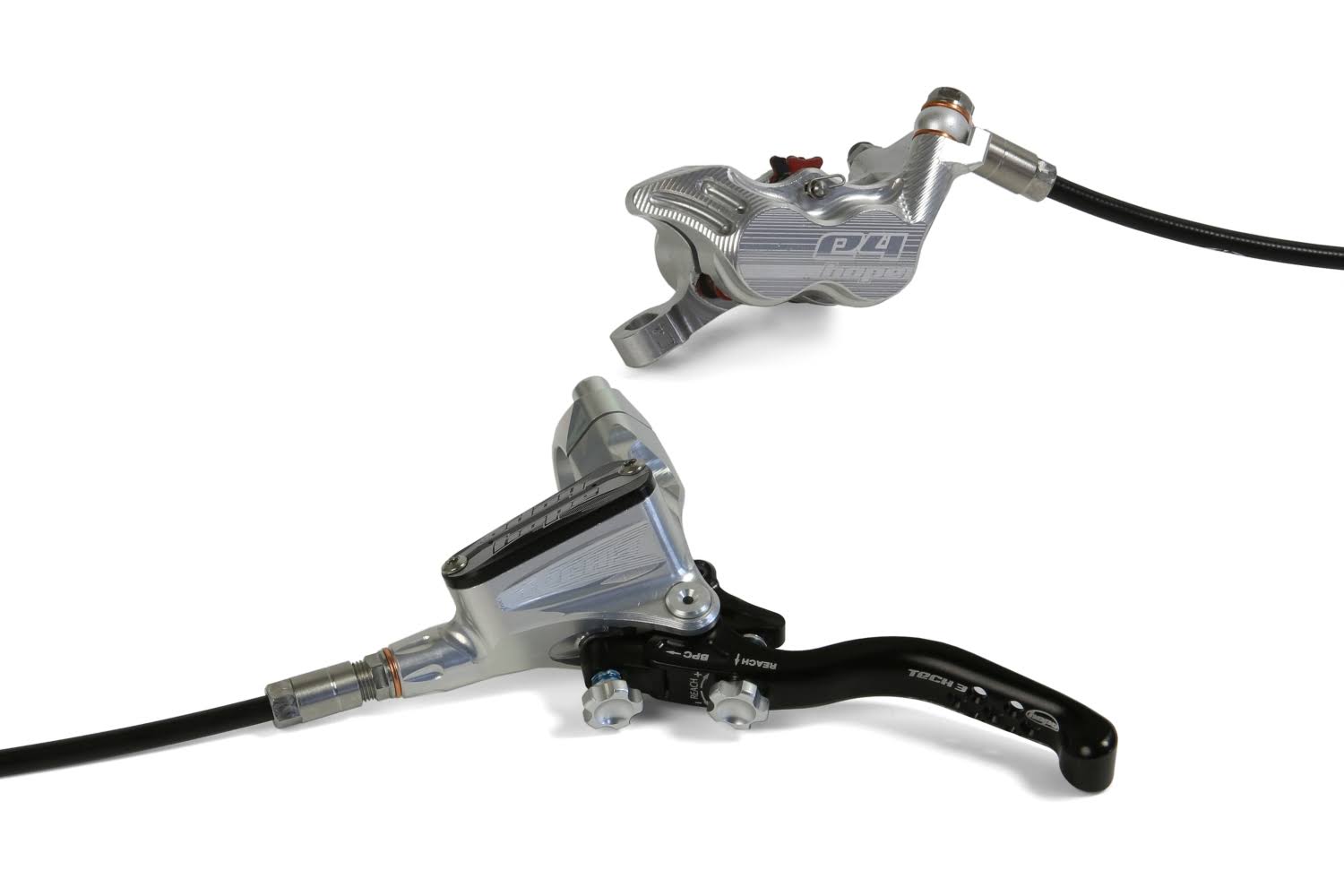 Hope Disc Brake - Tech 3 E4 UK Spec - No Rotor - Silver - Rear - LFFIYE_ADMB Hope Disc Brake - Tech 3 E4 UK Spec - No Rotor - Silver - Rear - LFFIYE_ADMB