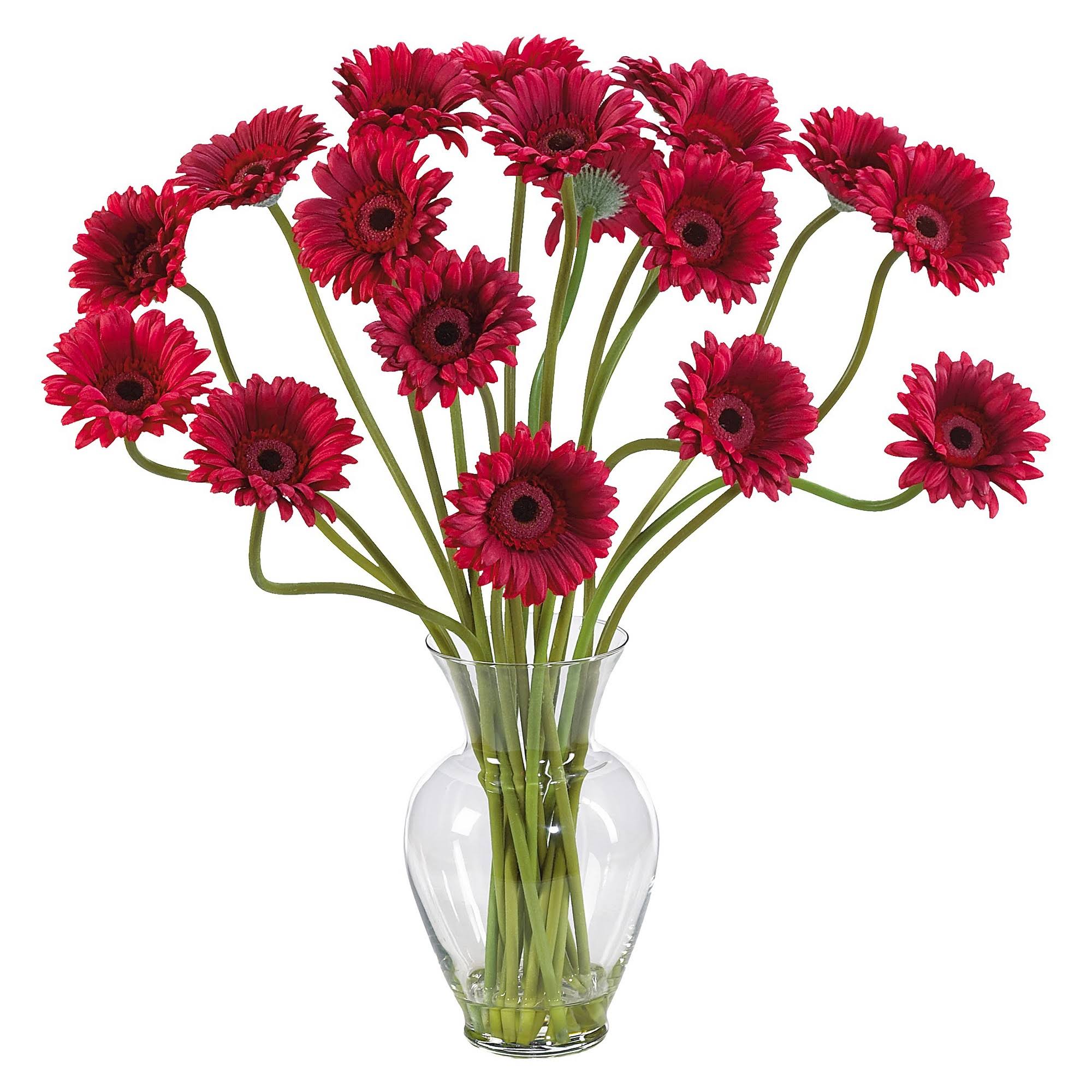 Nearly Natural Gerber Daisy Liquid Illusion Silk Flower Arrangement N1UNTT_4IRL Nearly Natural Gerber Daisy Liquid Illusion Silk Flower Arrangement N1UNTT_4IRL