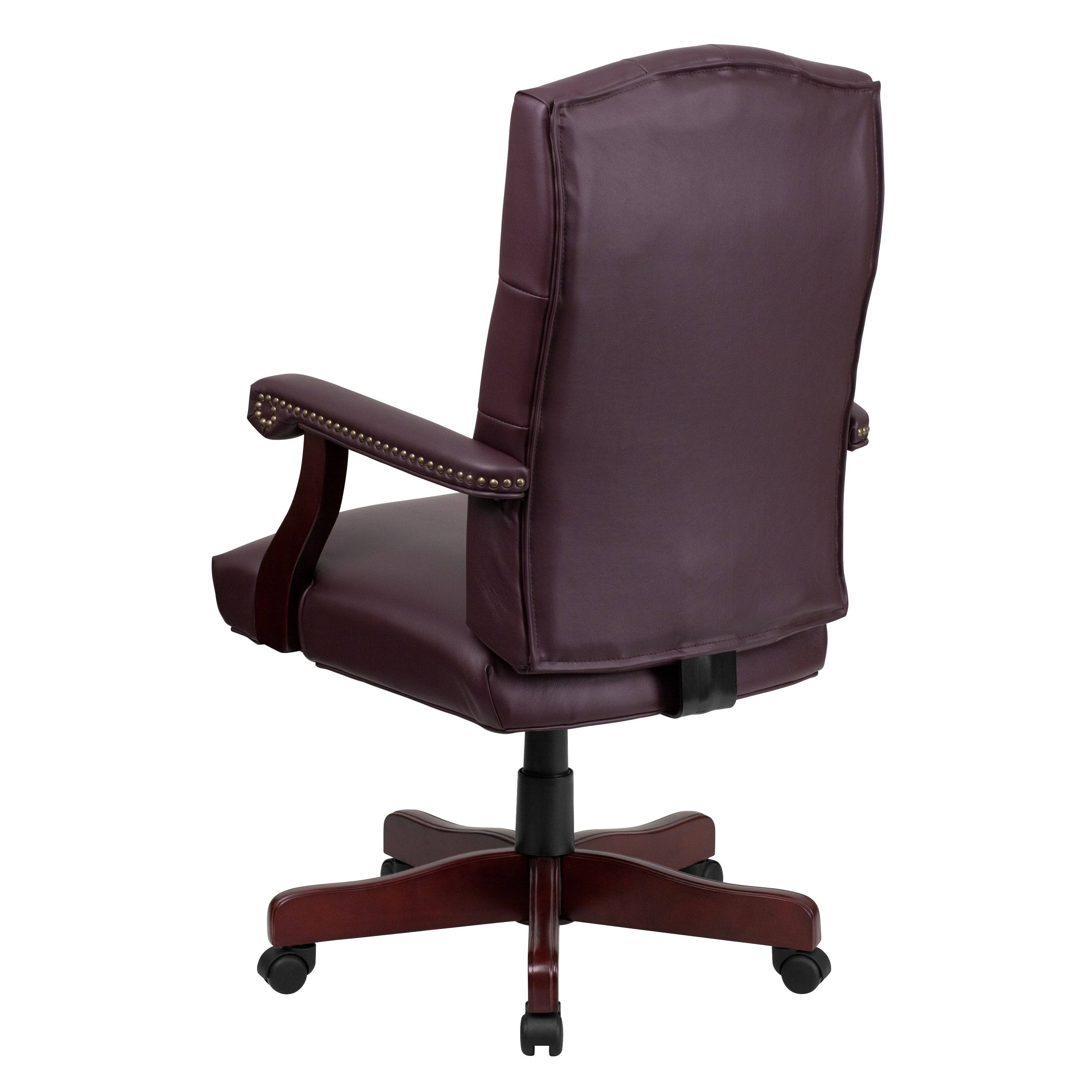 Martha Washington Burgundy Leather Executive Swivel AURVKH_CHU5 Martha Washington Burgundy Leather Executive Swivel AURVKH_CHU5
