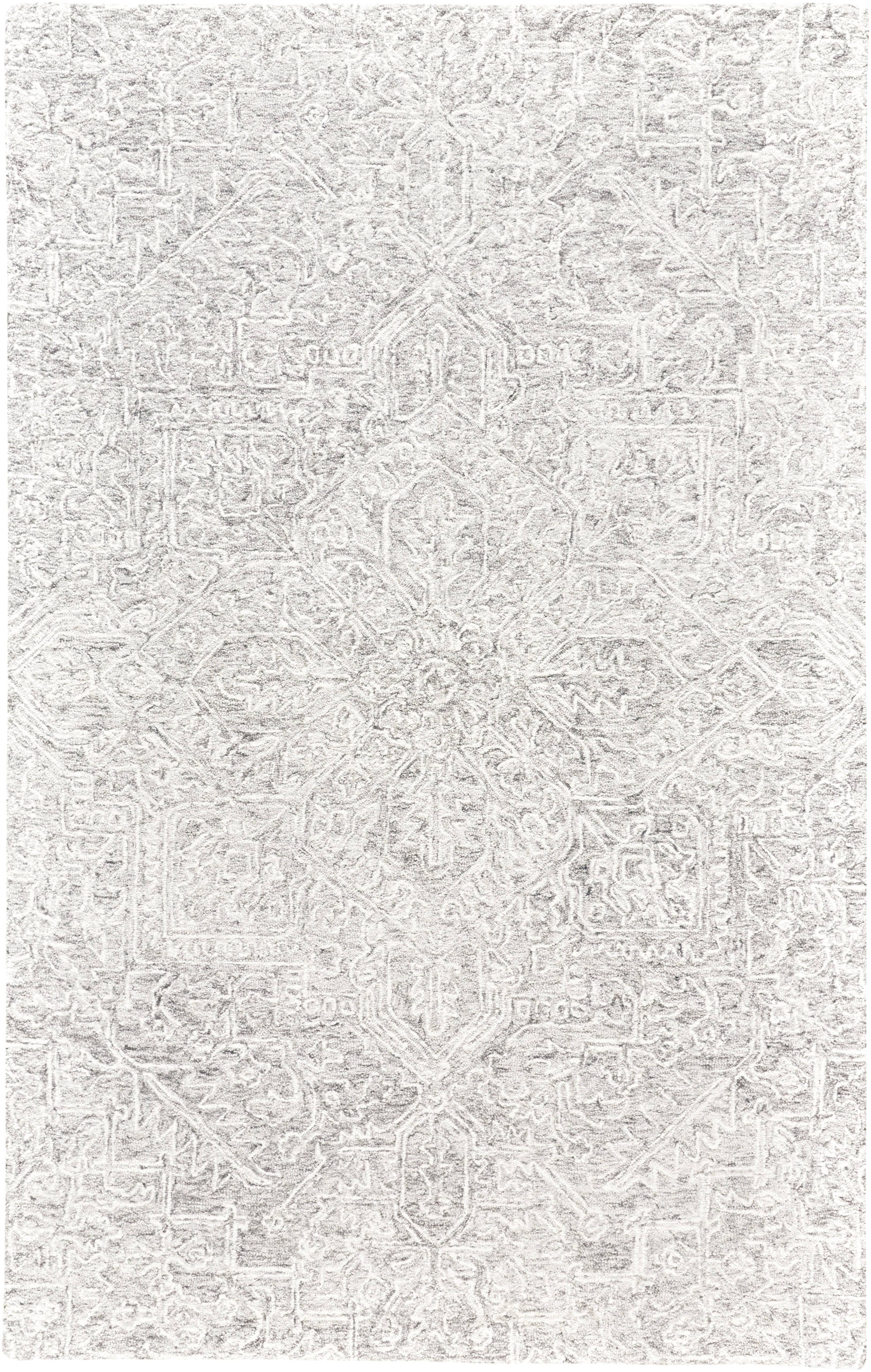 Feizy Rhett I8075 Area Rug | Gray / Ivory | 8' x 10' FU8JG8_IVTN