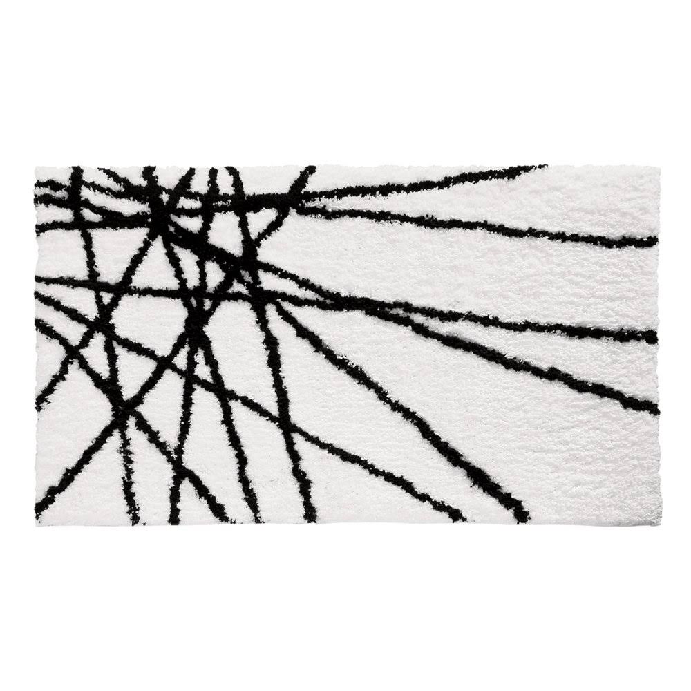 Interdesign Microfiber Abstract Bathroom Shower Accent Rug 34 x 21 Black 8CJRYU_WRO3 Interdesign Microfiber Abstract Bathroom Shower Accent Rug 34 x 21 Black 8CJRYU_WRO3