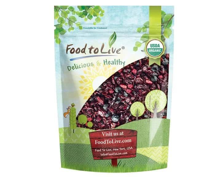 Food to Live Organic Mixed Berries, 16 Pounds - Non-GMO Dried Blueberries, Cranberries, and Montmorency Tart Cherries, Kosher, PBJFLM_6OKX Food to Live Organic Mixed Berries, 16 Pounds - Non-GMO Dried Blueberries, Cranberries, and Montmorency Tart Cherries, Kosher, PBJFLM_6OKX