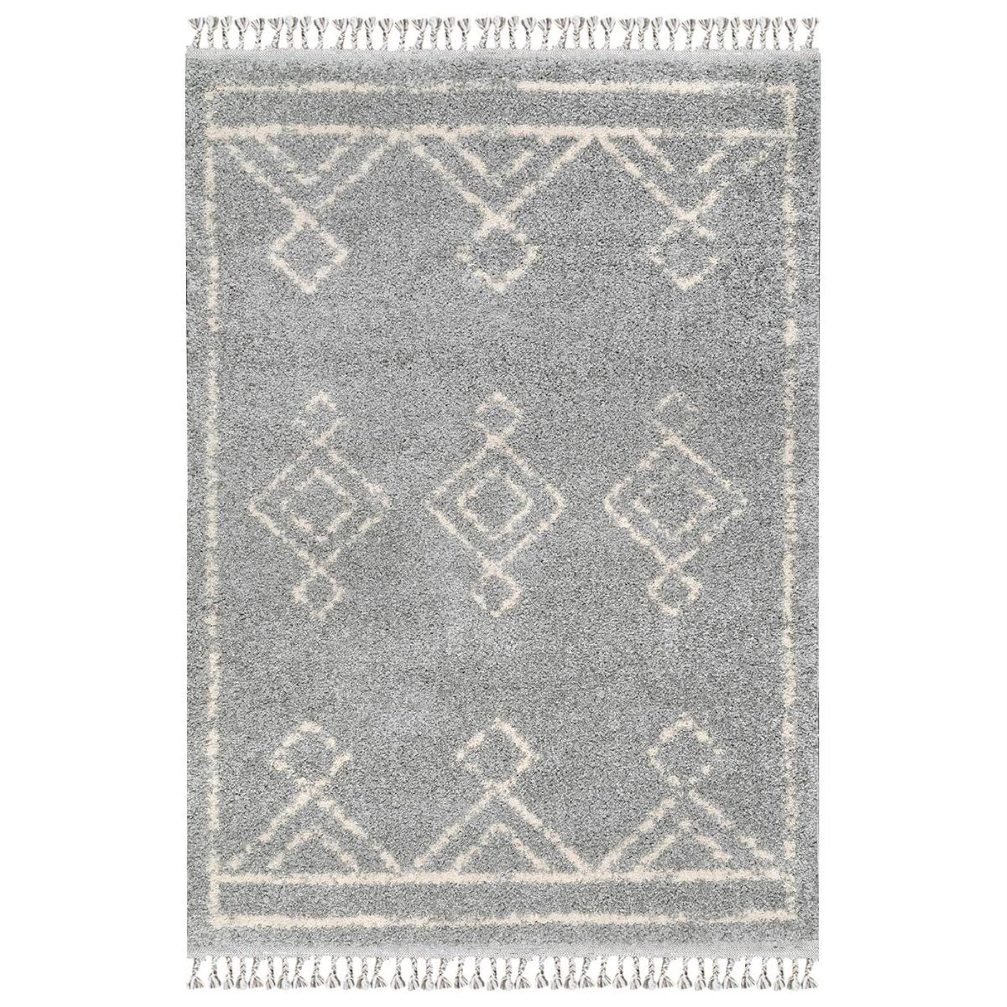 nuLOOM Rugs Mackie Moroccan Diamond Tassel Gray 7' 10 L9CEFR_I6JF nuLOOM Rugs Mackie Moroccan Diamond Tassel Gray 7' 10 L9CEFR_I6JF