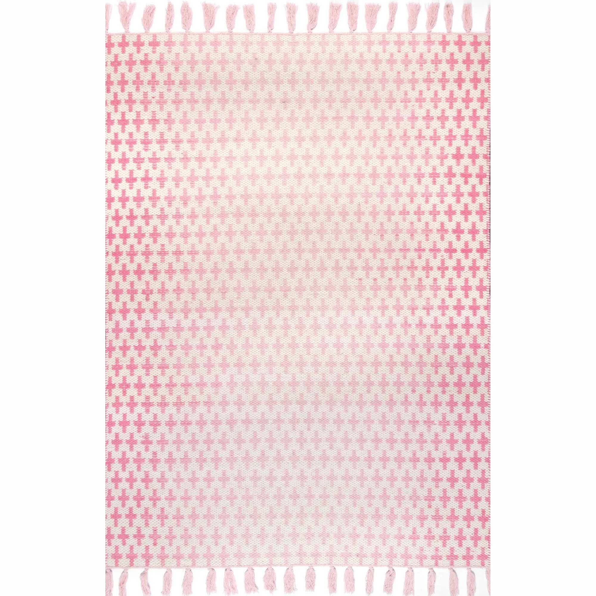 nuLOOM Renna Reversible Tassel Pink 5 ft. x 8 ft. Area IK6NBF_W7MH nuLOOM Renna Reversible Tassel Pink 5 ft. x 8 ft. Area IK6NBF_W7MH