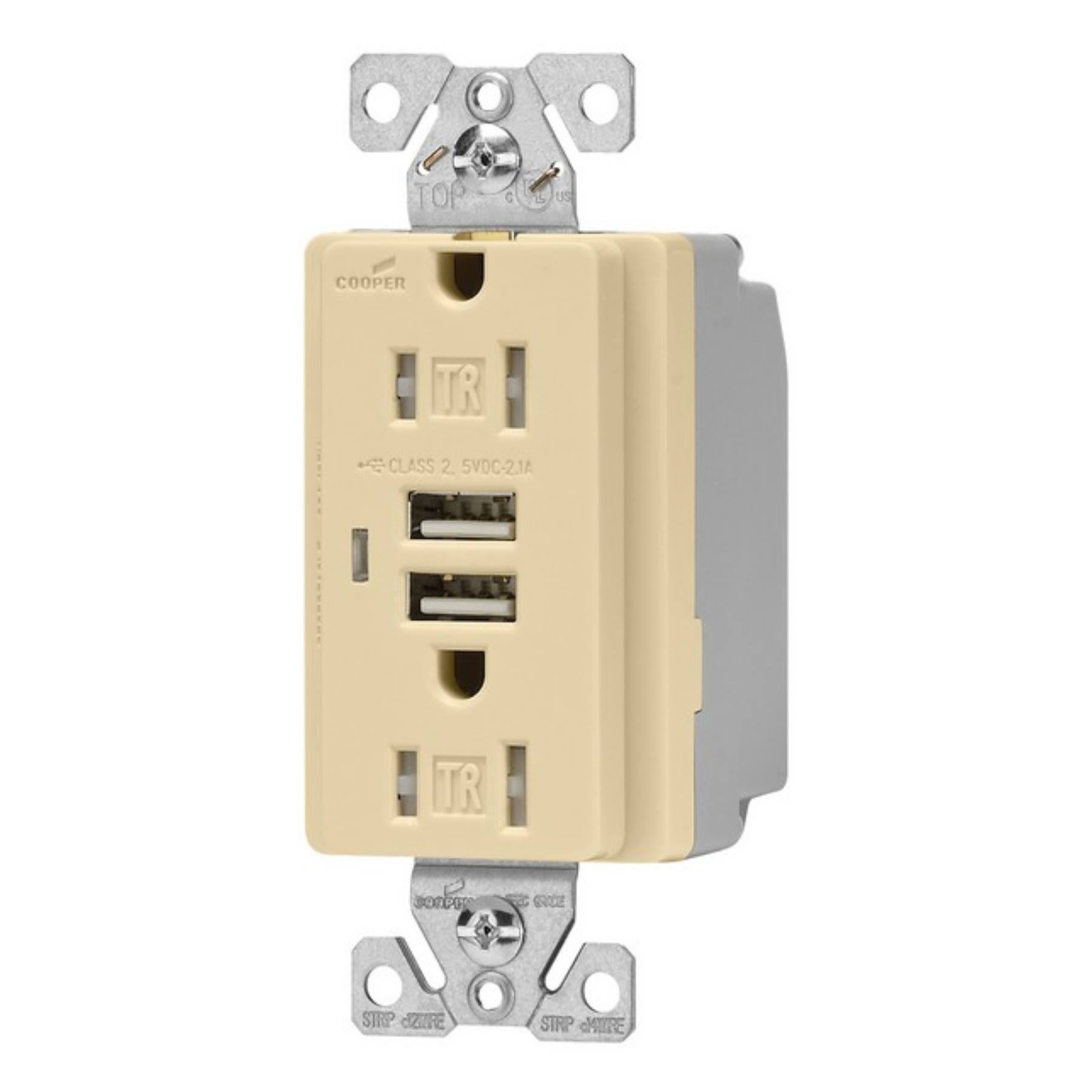 Cooper WIRING Devices TR7745V 15 Amp Ivory USB JRWCJC_A2WQ Cooper WIRING Devices TR7745V 15 Amp Ivory USB JRWCJC_A2WQ