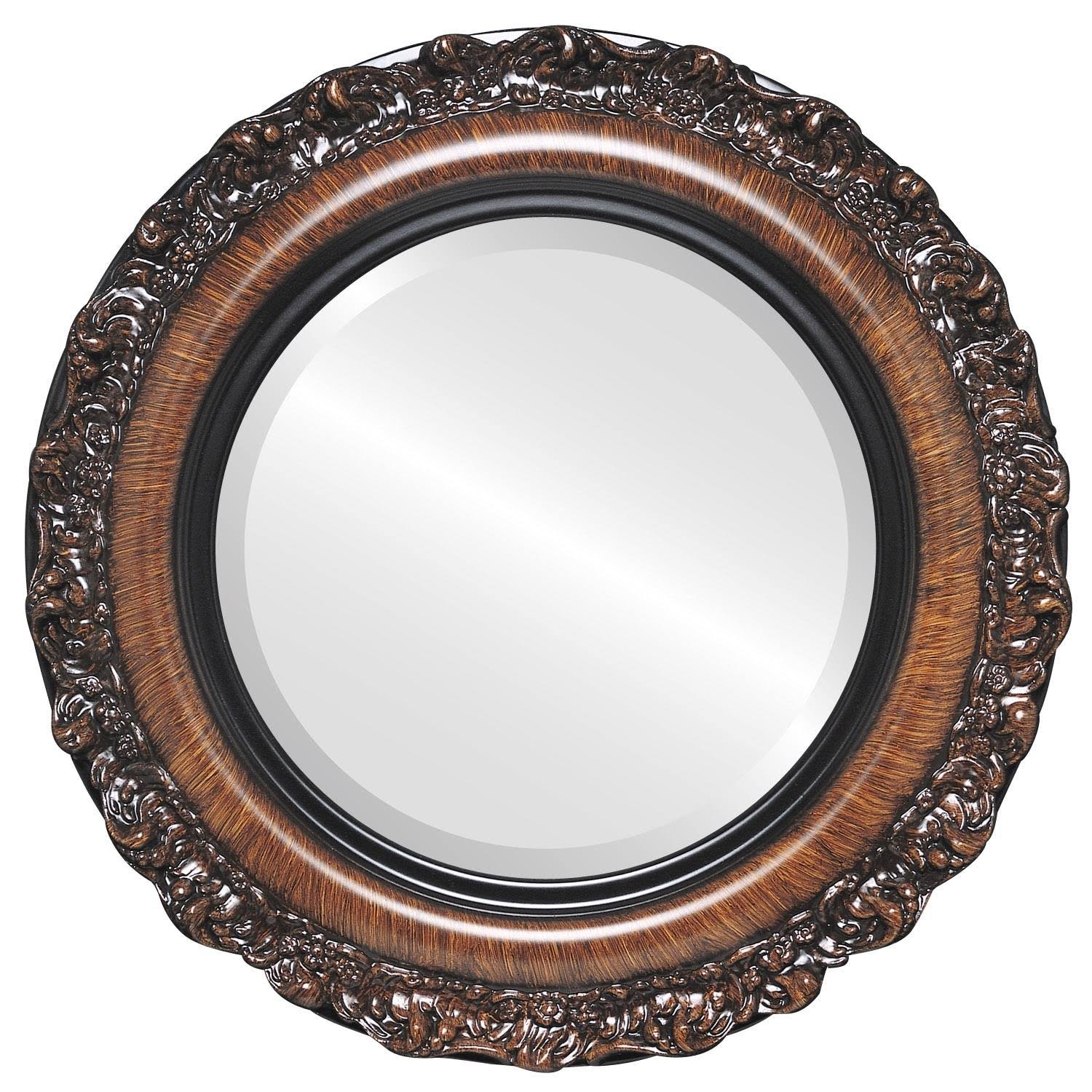 Venice Framed Round Mirror in Vintage Walnut (Antiqued - 35X35), WDXZIW_2QBE Venice Framed Round Mirror in Vintage Walnut (Antiqued - 35X35), WDXZIW_2QBE
