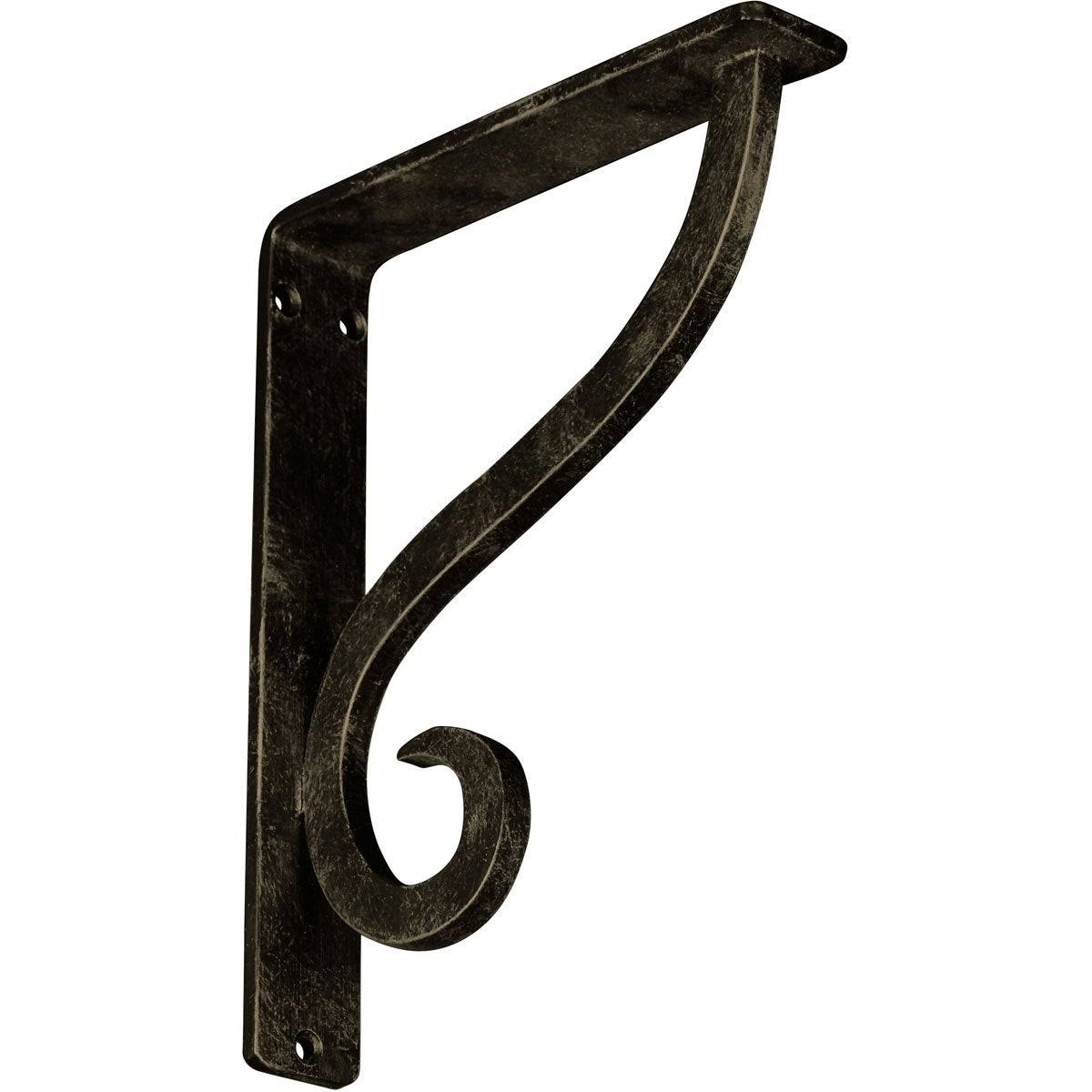 Ashford Wrought Iron Bracket Antiqued Pale Gold 1 1/DRQFFU_G7HC Ashford Wrought Iron Bracket Antiqued Pale Gold 1 1/DRQFFU_G7HC