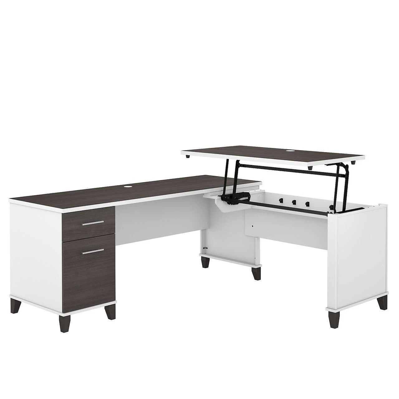 Bush Furniture Somerset 72w 3 Position Sit to Stand L Shaped Desk, XFQB9W_C8YG Bush Furniture Somerset 72w 3 Position Sit to Stand L Shaped Desk, XFQB9W_C8YG