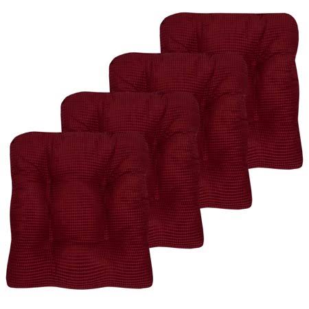 Fluffy Memory Foam Non Slip Chair Cushion Pad 4 Pack - Burgundy, Size 16 x 16, AVBHFZ_QNAN