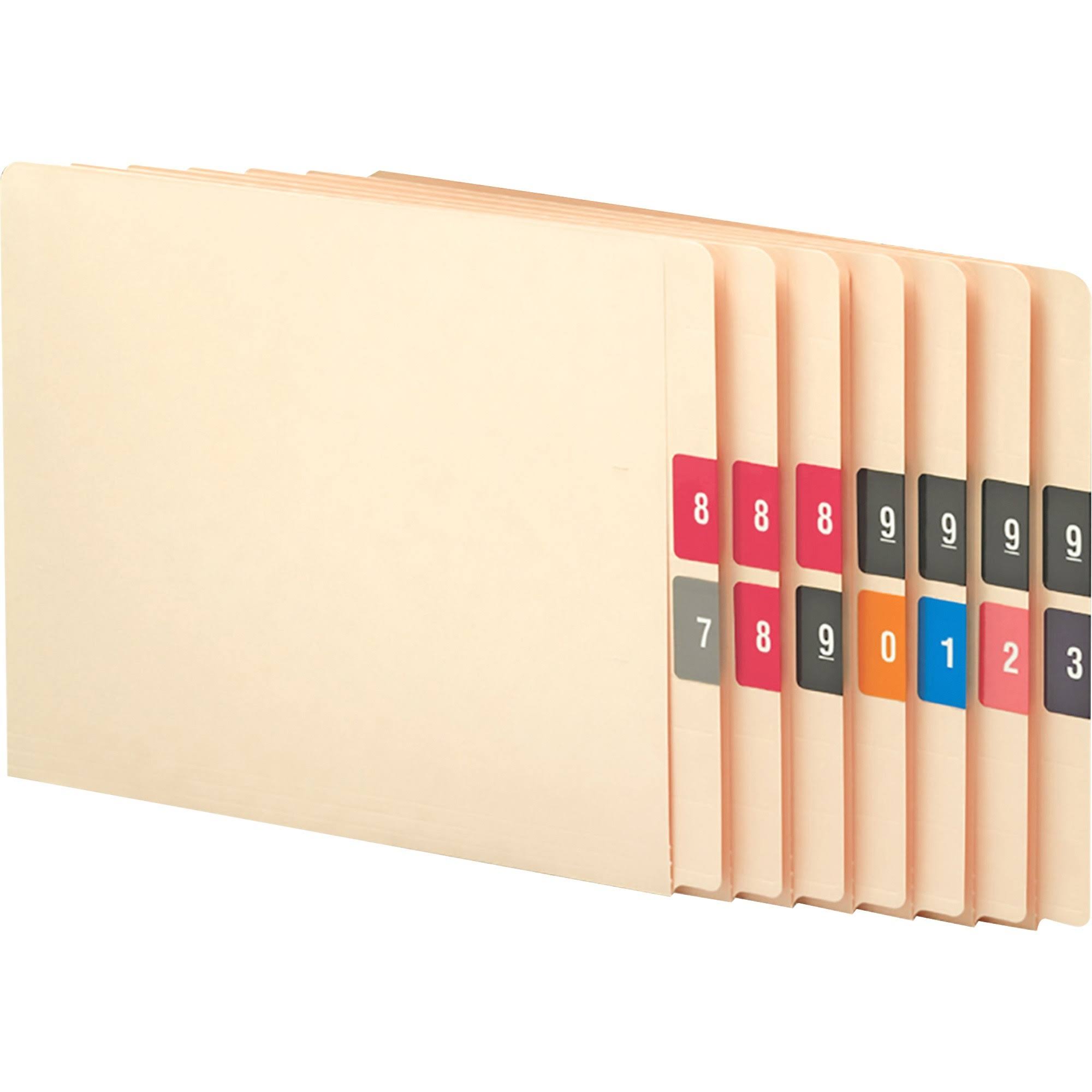 Smead Single Digit End Tab Labels White 0-9 R29U93_78LN Smead Single Digit End Tab Labels White 0-9 R29U93_78LN