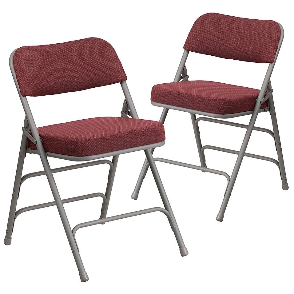 Flash Furniture Hercules Padded Folding Chairs in Burgundy (Set of 2) SMVGXN_DBGR
