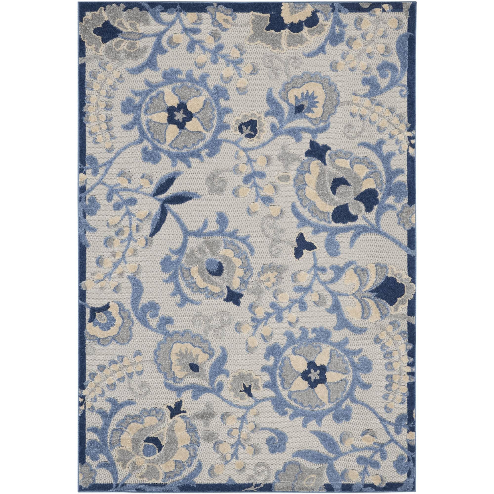 Nourison Aloha ALH17 Area Rug | Blue/Grey | 3'J7ZMQ2_S0KY Nourison Aloha ALH17 Area Rug | Blue/Grey | 3'J7ZMQ2_S0KY