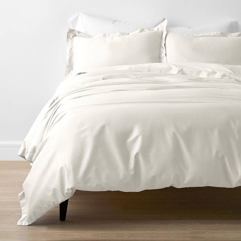 Company Cotton Bamboo Sateen Duvet Cover - Ivory, Size Full | The Company CU5JVL_4UUO Company Cotton Bamboo Sateen Duvet Cover - Ivory, Size Full | The Company CU5JVL_4UUO