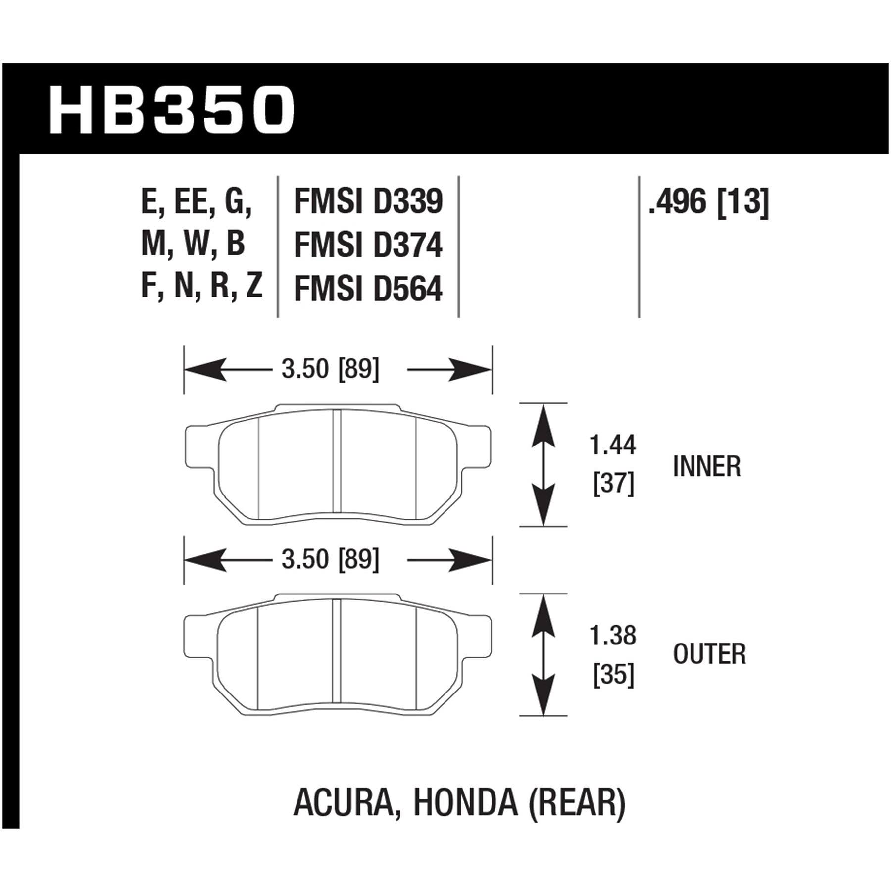 Hawk Performance HB350B.496 HPS 5.0 Disc Brake 2PKJXE_3MGZ Hawk Performance HB350B.496 HPS 5.0 Disc Brake 2PKJXE_3MGZ