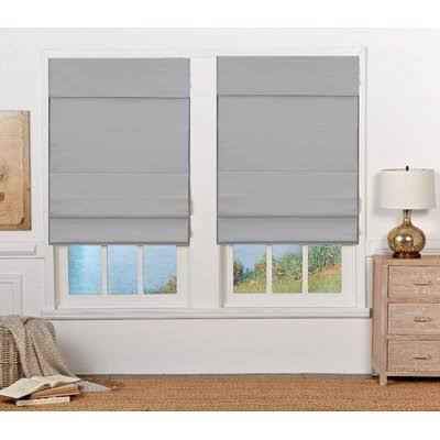 Insulating Cordless Blackout Roman Shade Symple Stuff Finish Light Gray, Size M1IBEZ_EESA