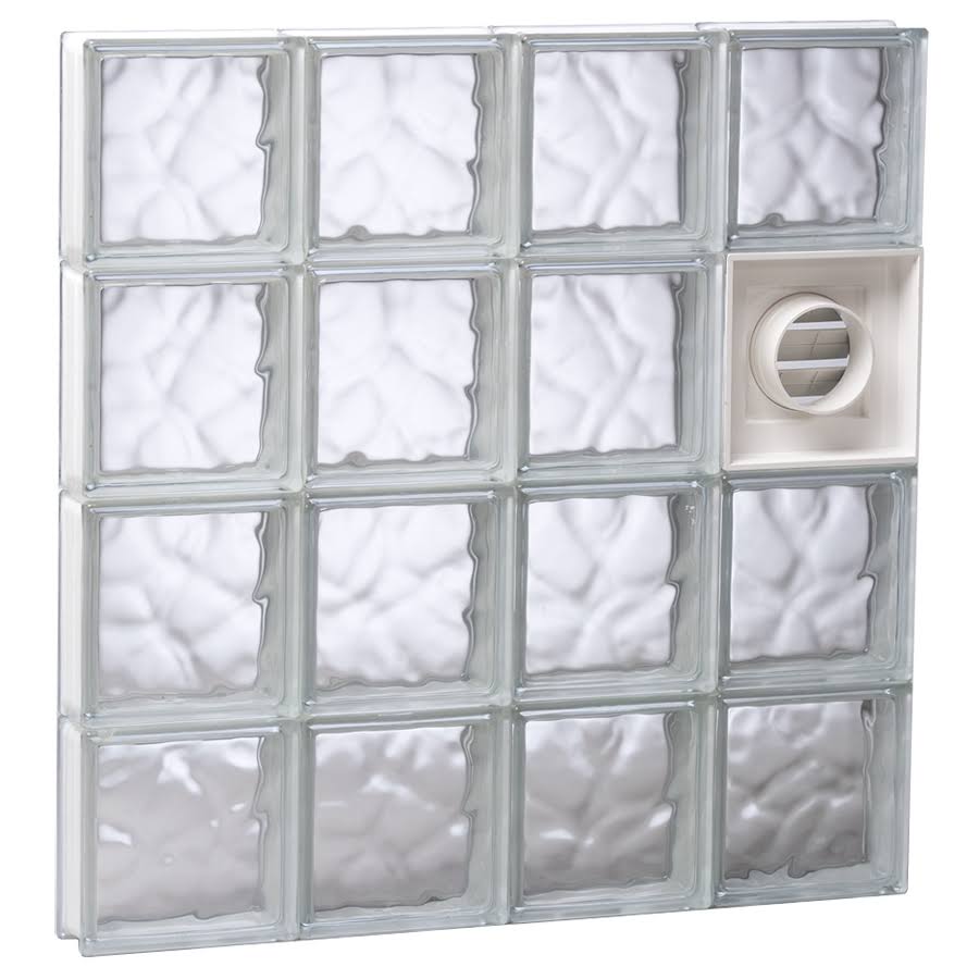 REDI2SET Wavy Glass Pattern Frameless Replacement Glass Block Window (Rough Opening 48-in x 30-in; Actual 46.5-in x 29-in) 8KI0CX_JUXR