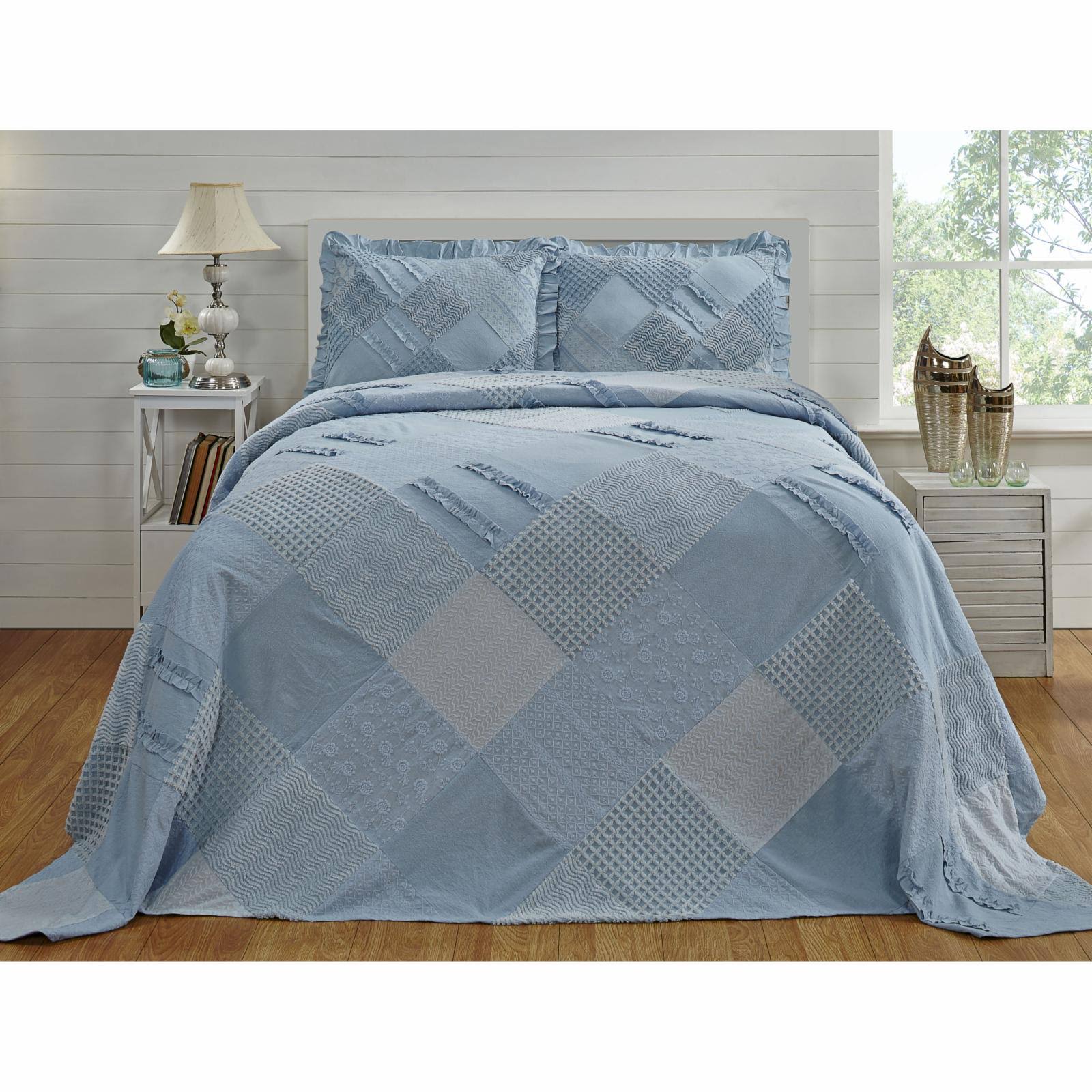 Better Trends Chenille Patchwork Bedspread Full -1MVUYG_MZAN Better Trends Chenille Patchwork Bedspread Full -1MVUYG_MZAN